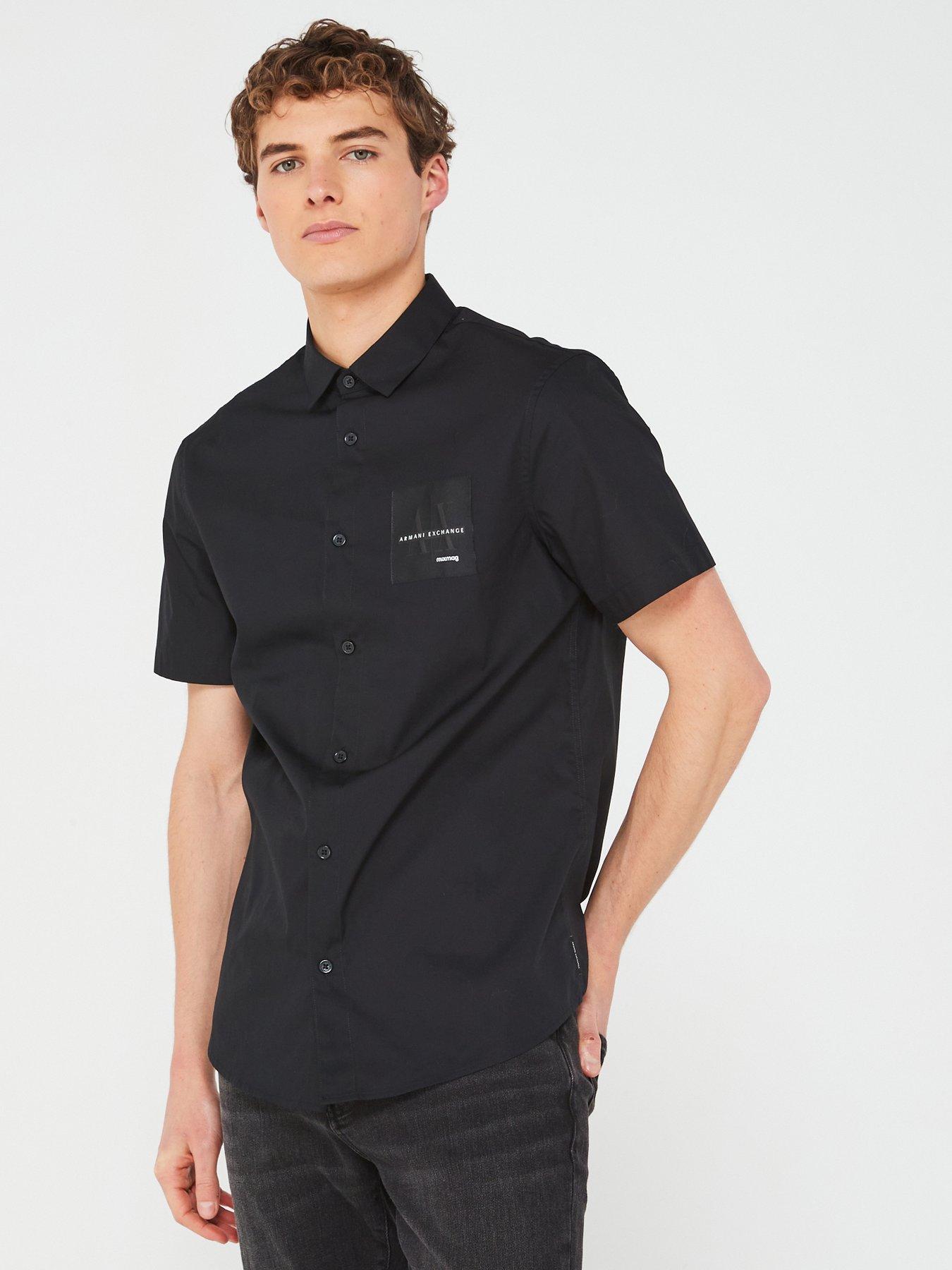 armani-exchange-regular-fit-short-sleeve-shirt-black