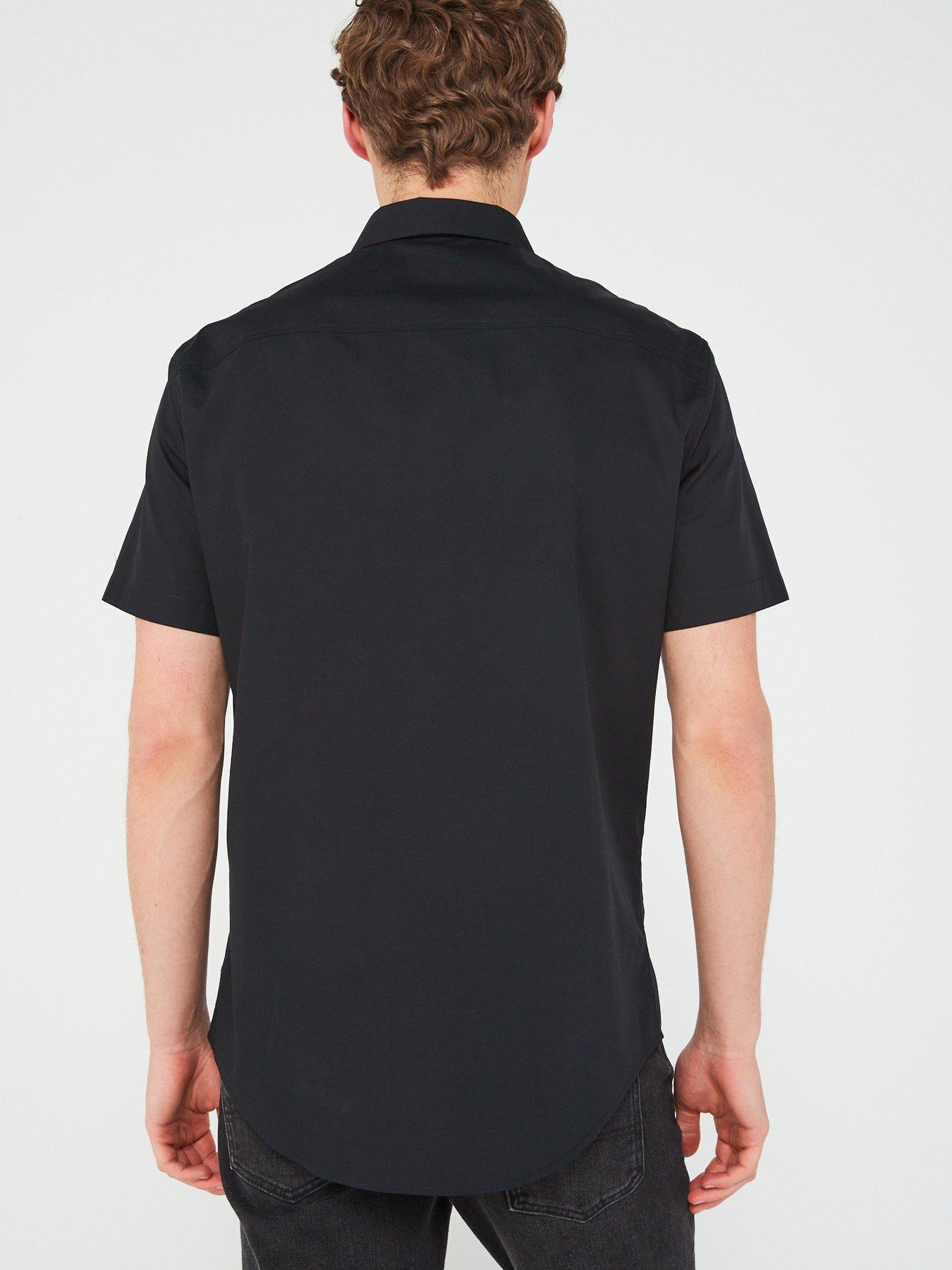 armani-exchange-regular-fit-short-sleeve-shirt-blackstillFront