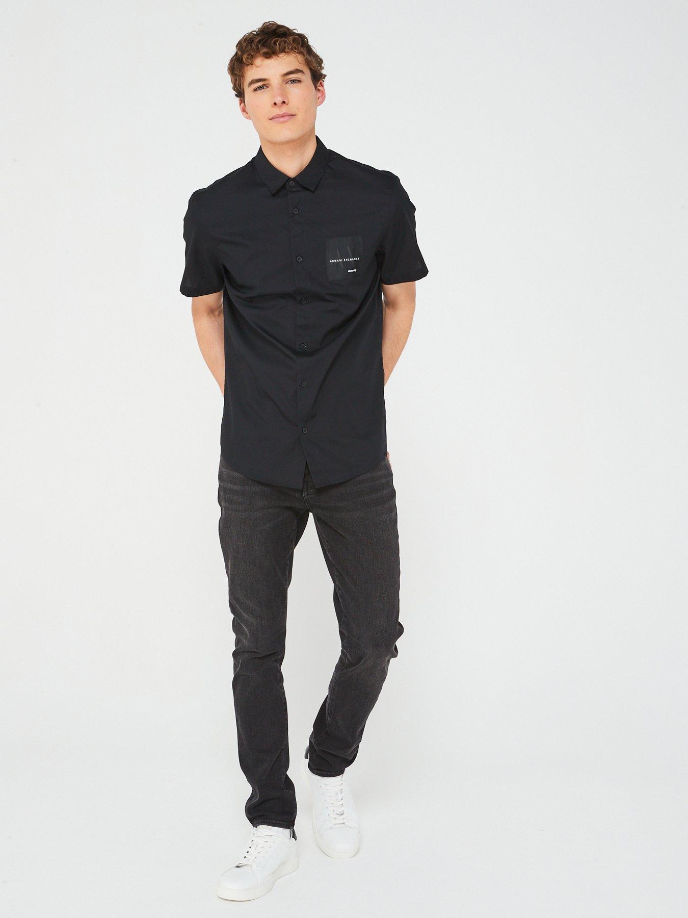 armani-exchange-regular-fit-short-sleeve-shirt-blackback