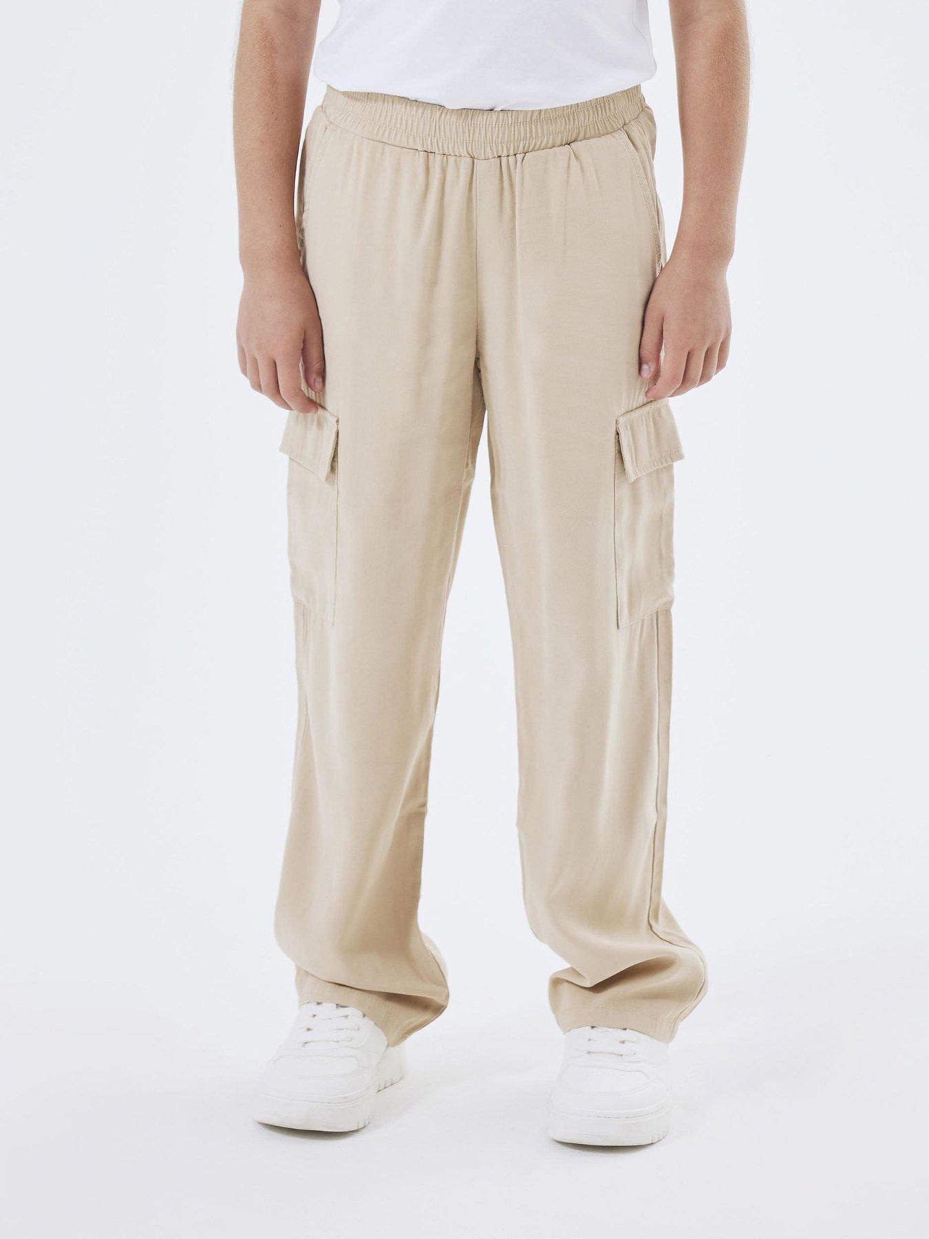 name-it-girls-bella-cargo-trousers-safari-beige