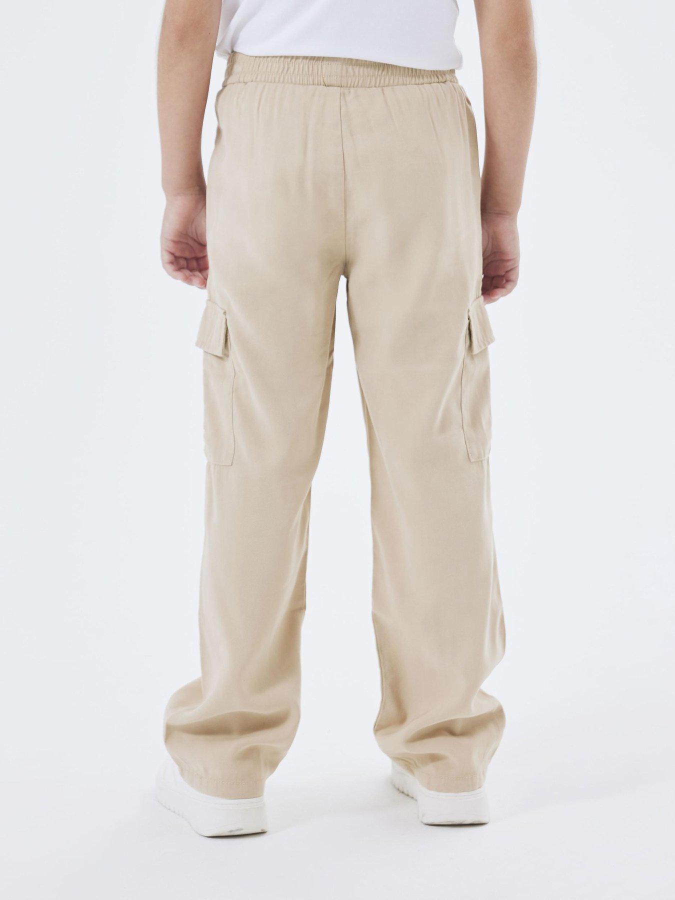 name-it-girls-bella-cargo-trousers-safari-beigestillFront