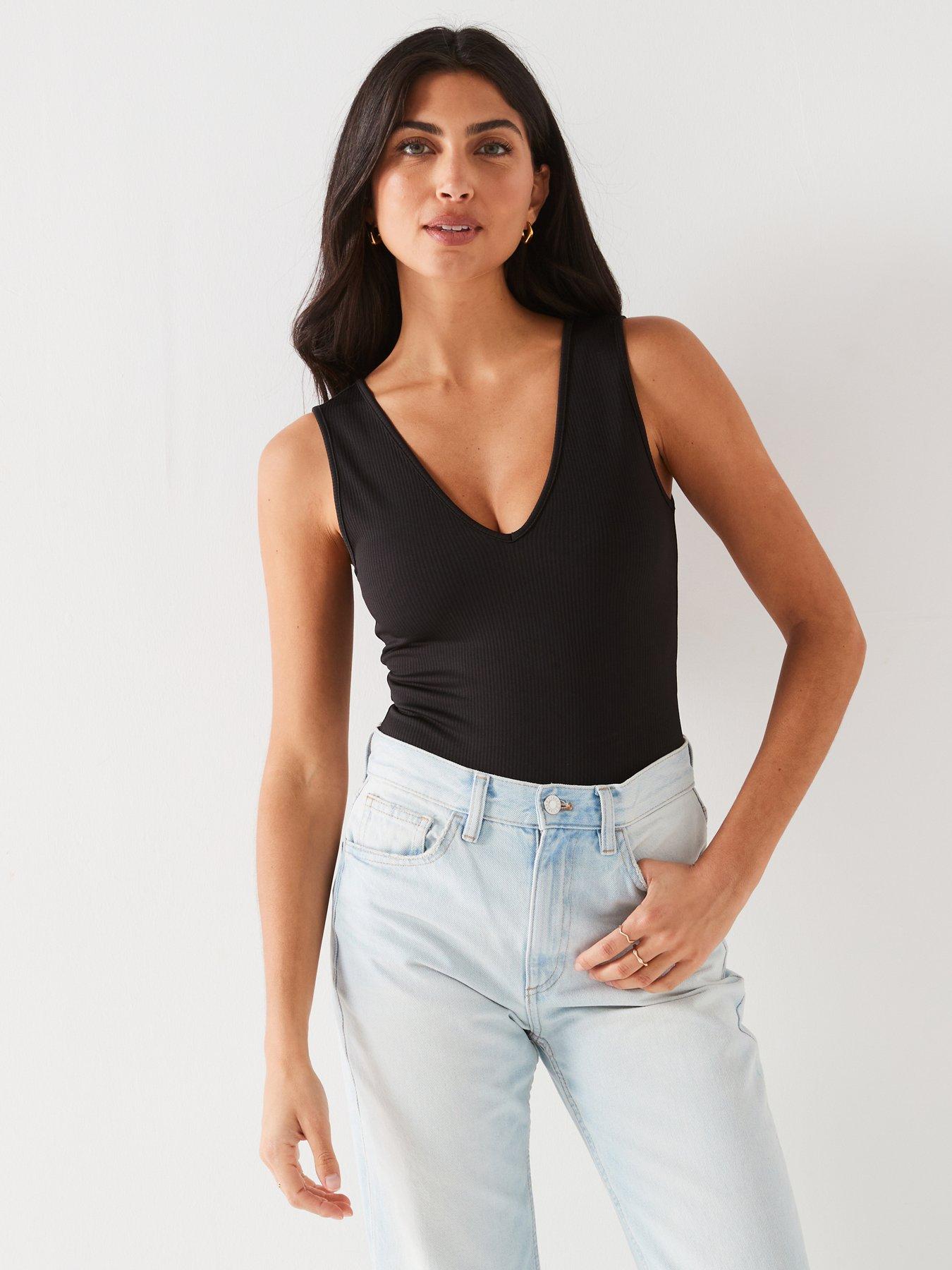 v-by-very-wide-strap-bodysuit-blackfront