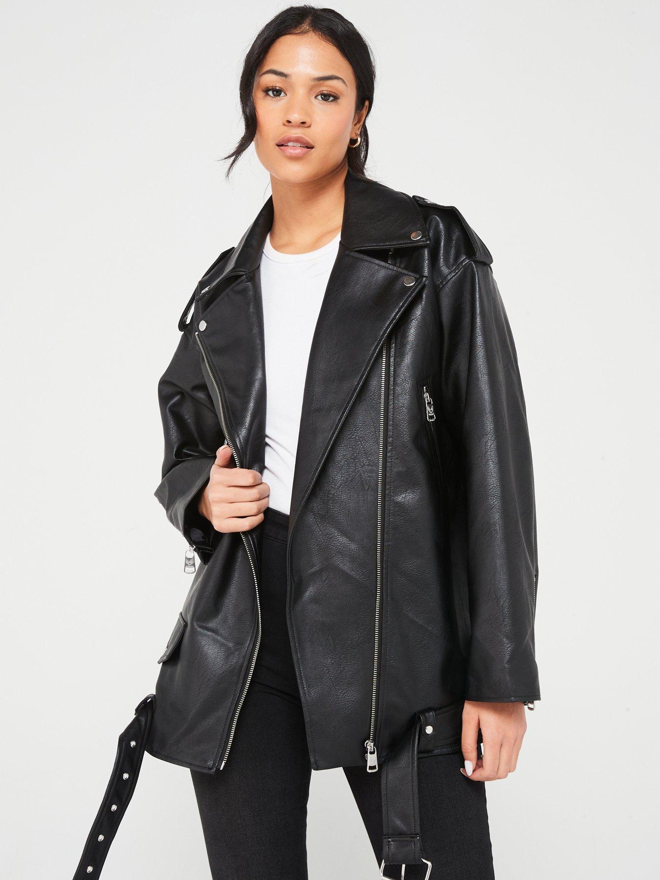 Longline biker coat online