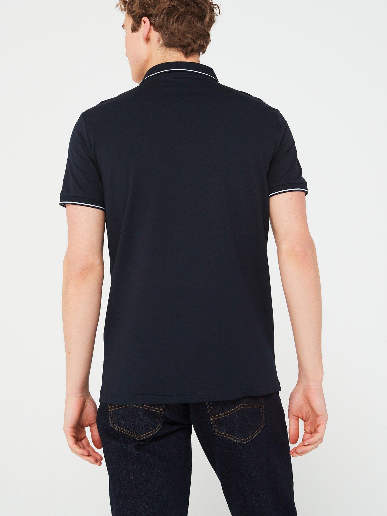 armani-exchange-placket-logo-slim-fit-polo-shirt-navystillFront