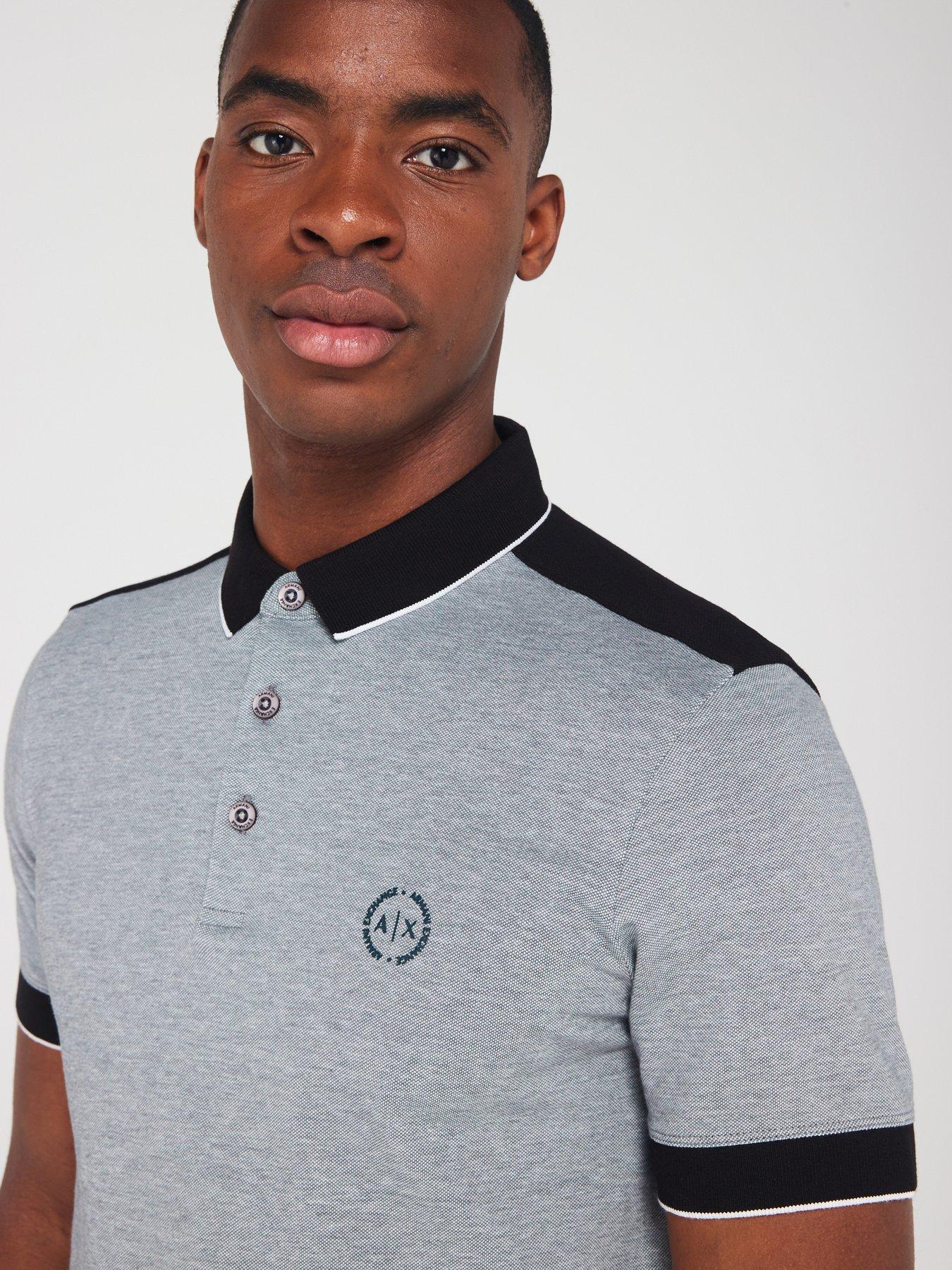 armani-exchange-contrast-slim-fit-polo-shirt-blackoutfit