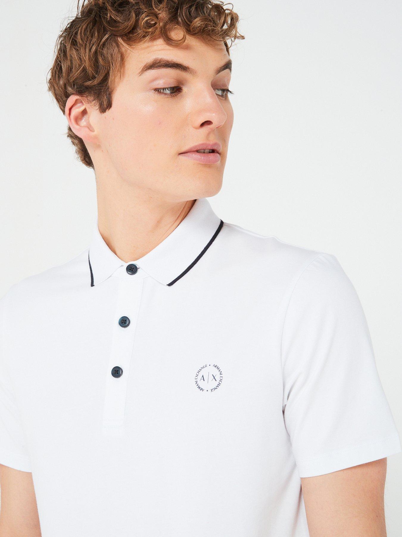 armani-exchange-slim-fit-polo-shirt-whiteoutfit