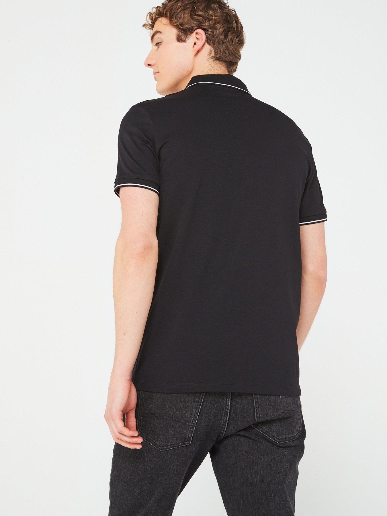 armani-exchange-placket-logo-slim-fit-polo-shirt-blackstillFront