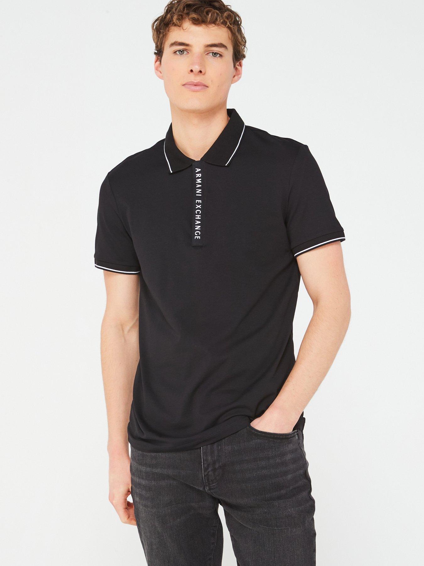 armani-exchange-placket-logo-slim-fit-polo-shirt-blackoutfit