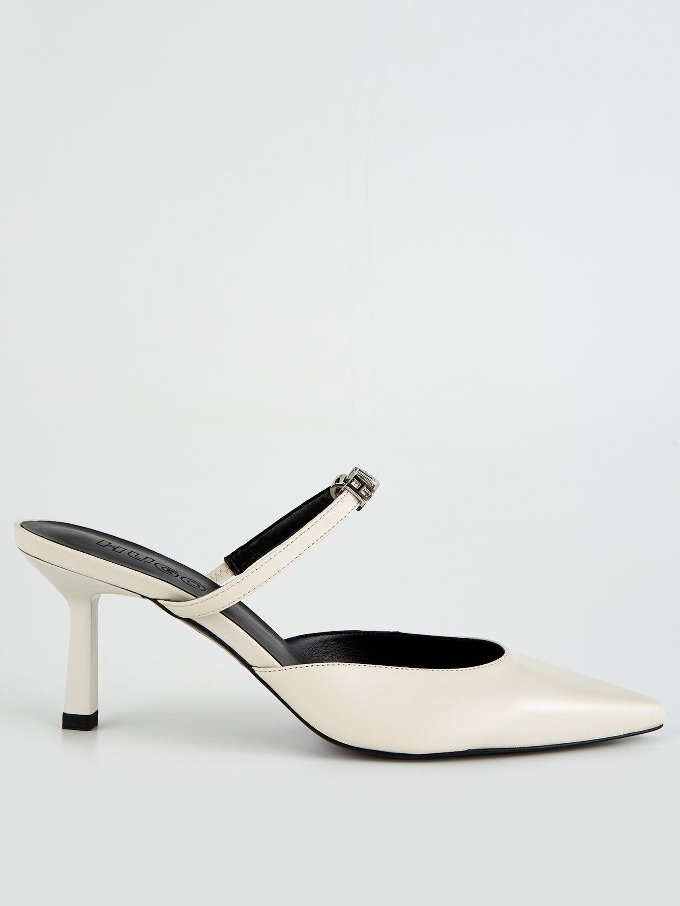 HUGO HUGO RED Katniss Heeled Mule Off White Very Ireland
