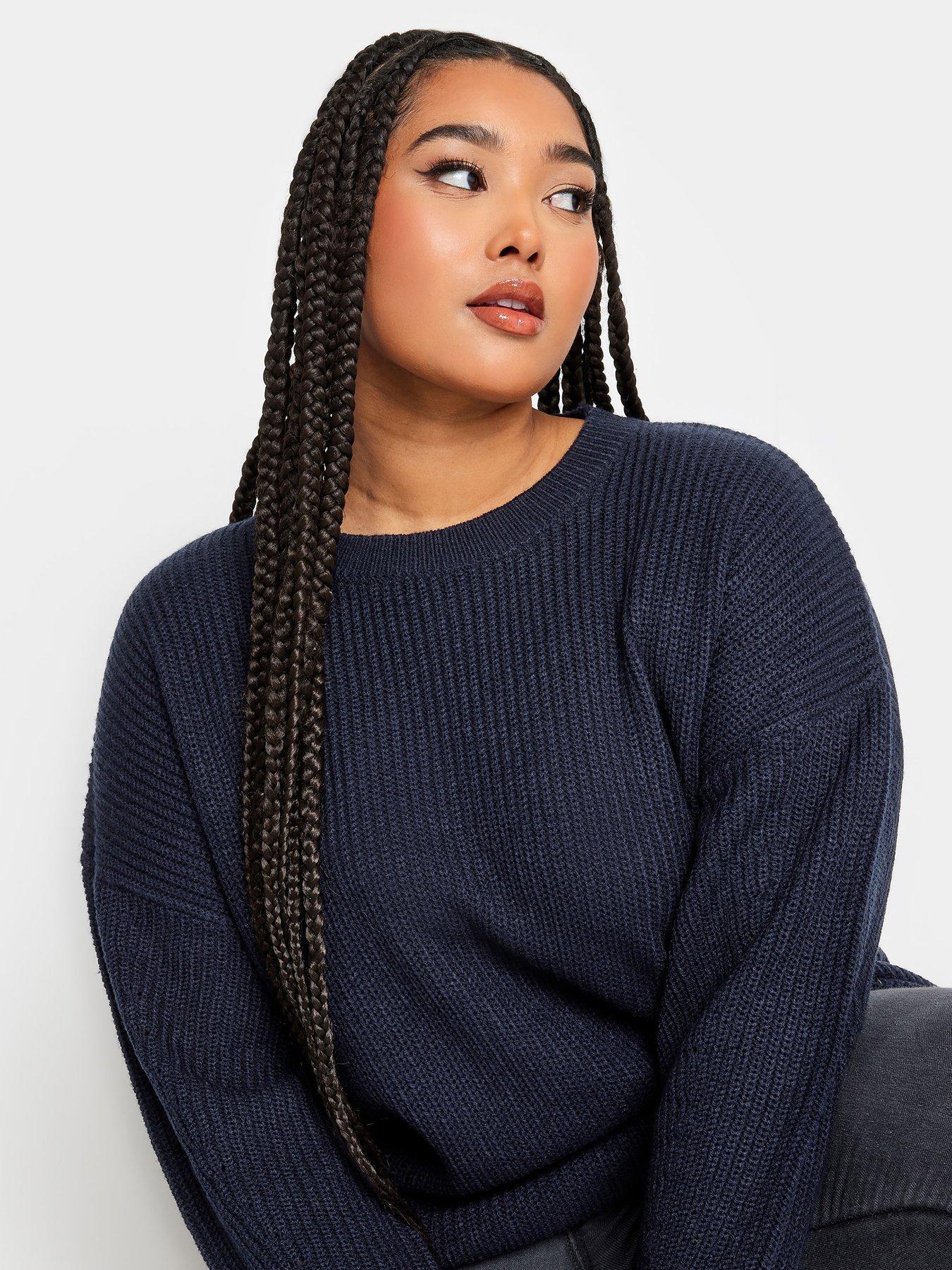 yours-yours-drop-shoulder-jumper-navyoutfit