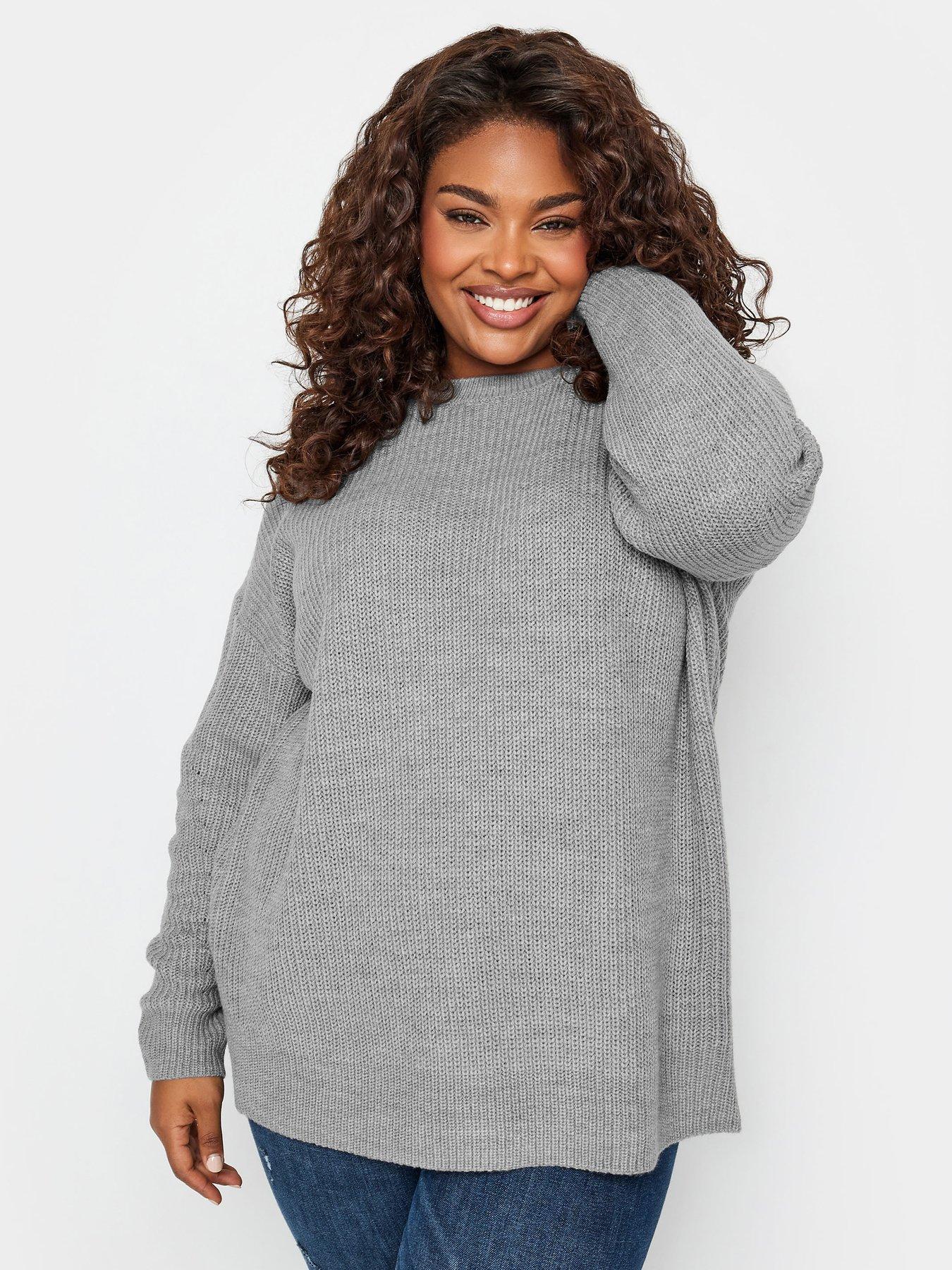 yours-yours-drop-shoulder-jumper-solid-grey