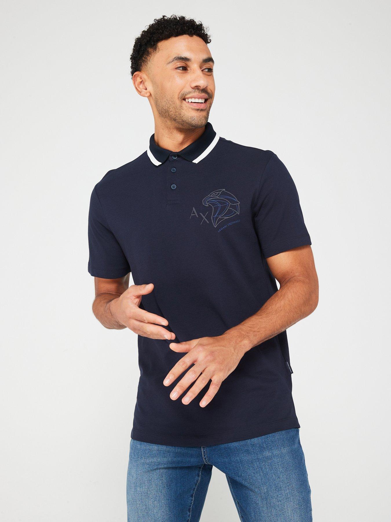 armani-exchange-tipped-regular-fit-polo-shirt-navyfront