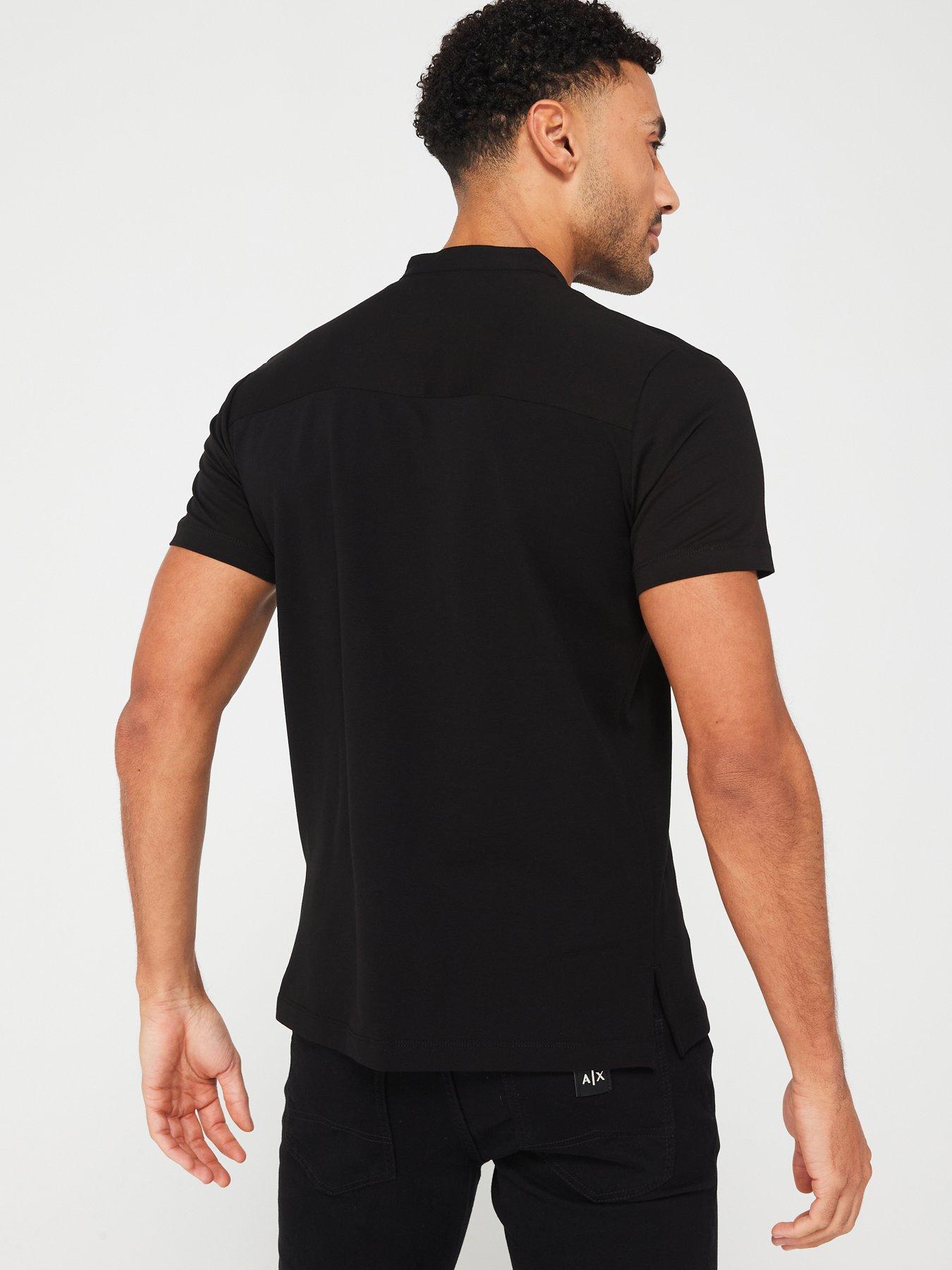 armani-exchange-slim-fit-polo-shirt-blackstillFront