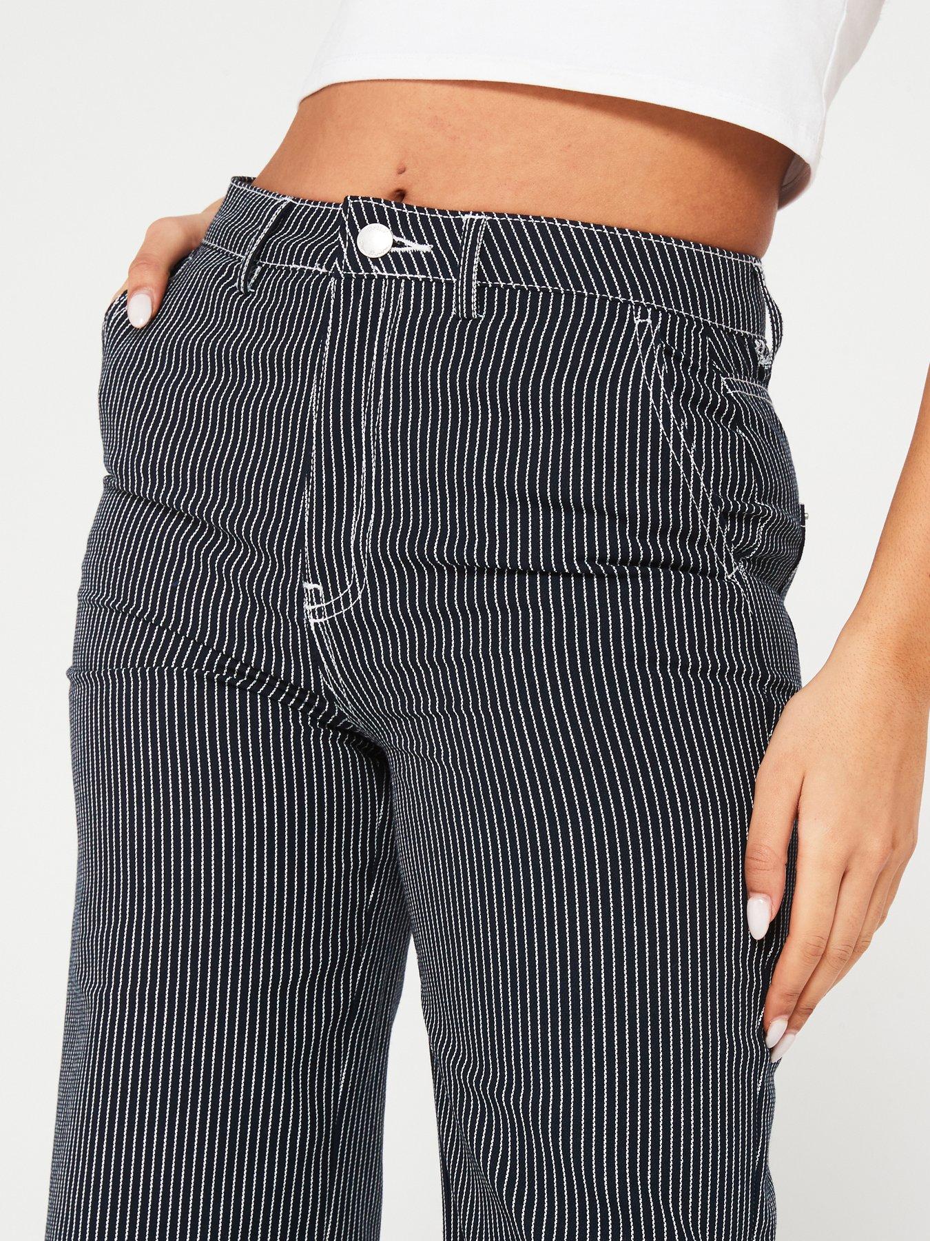 only-high-waist-straight-leg-stripe-trouser-dark-bluewhiteoutfit