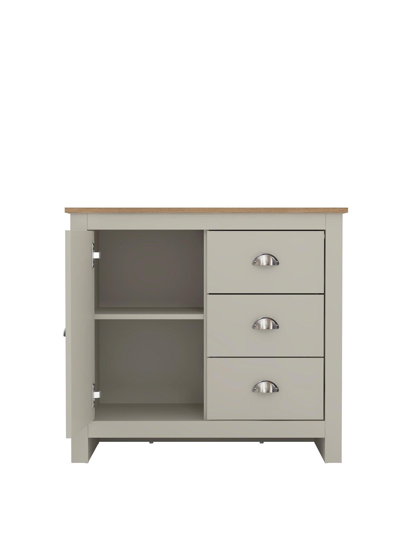 Image 4 of 7 of Very Home Atlanta Compact Sideboard - Light Grey/Oak