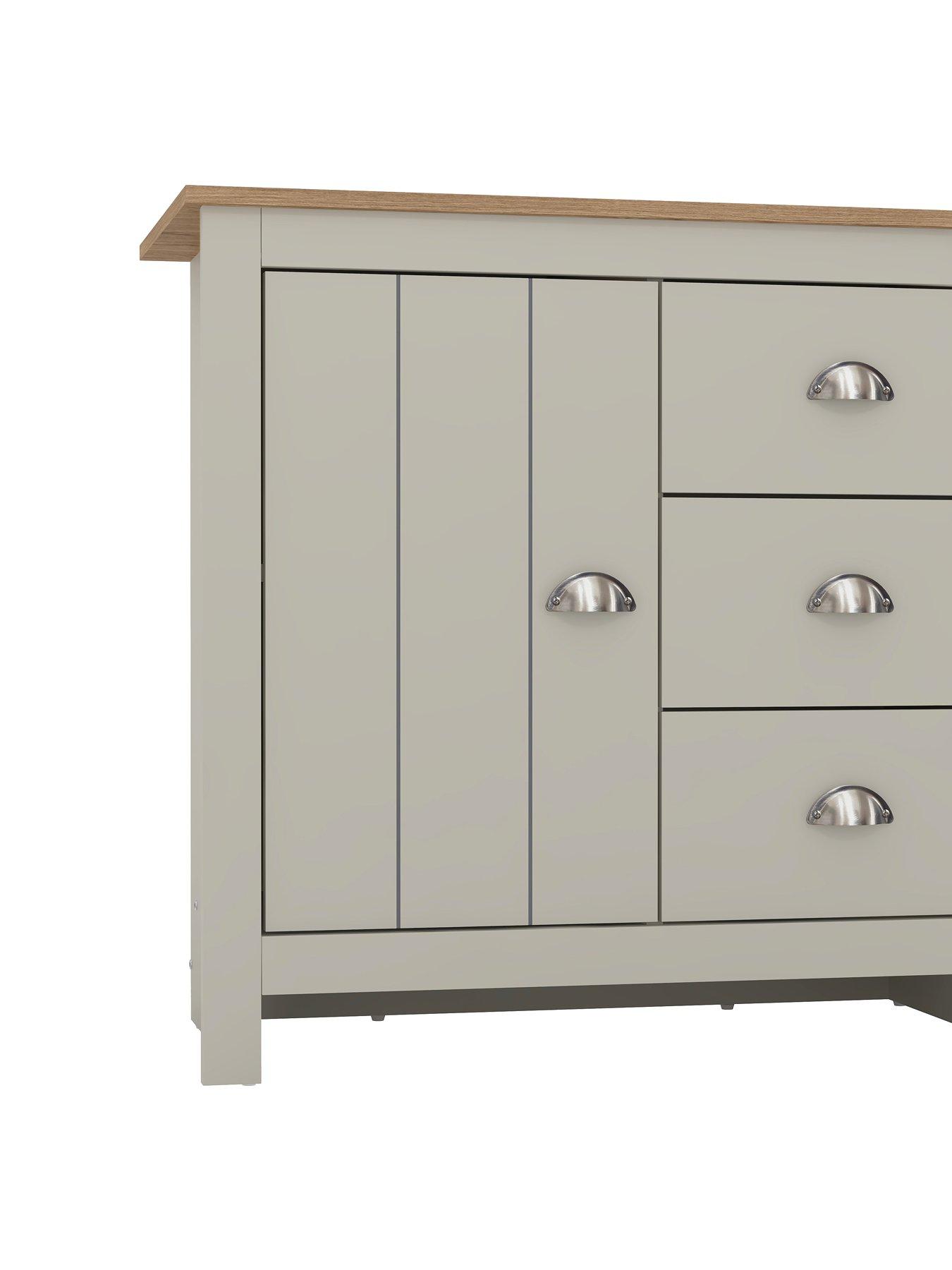 Image 5 of 7 of Very Home Atlanta Compact Sideboard - Light Grey/Oak