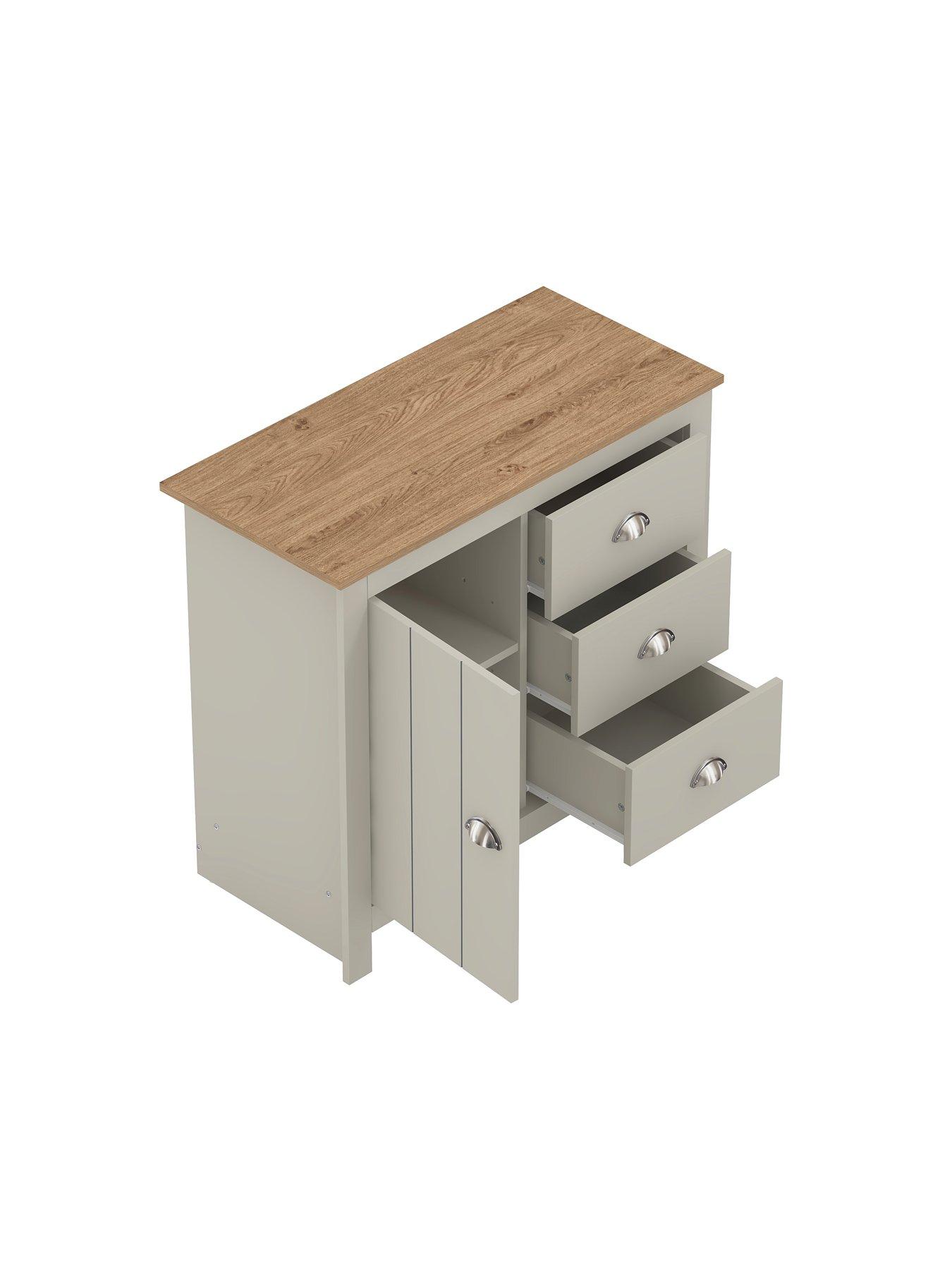 Image 6 of 7 of Very Home Atlanta Compact Sideboard - Light Grey/Oak