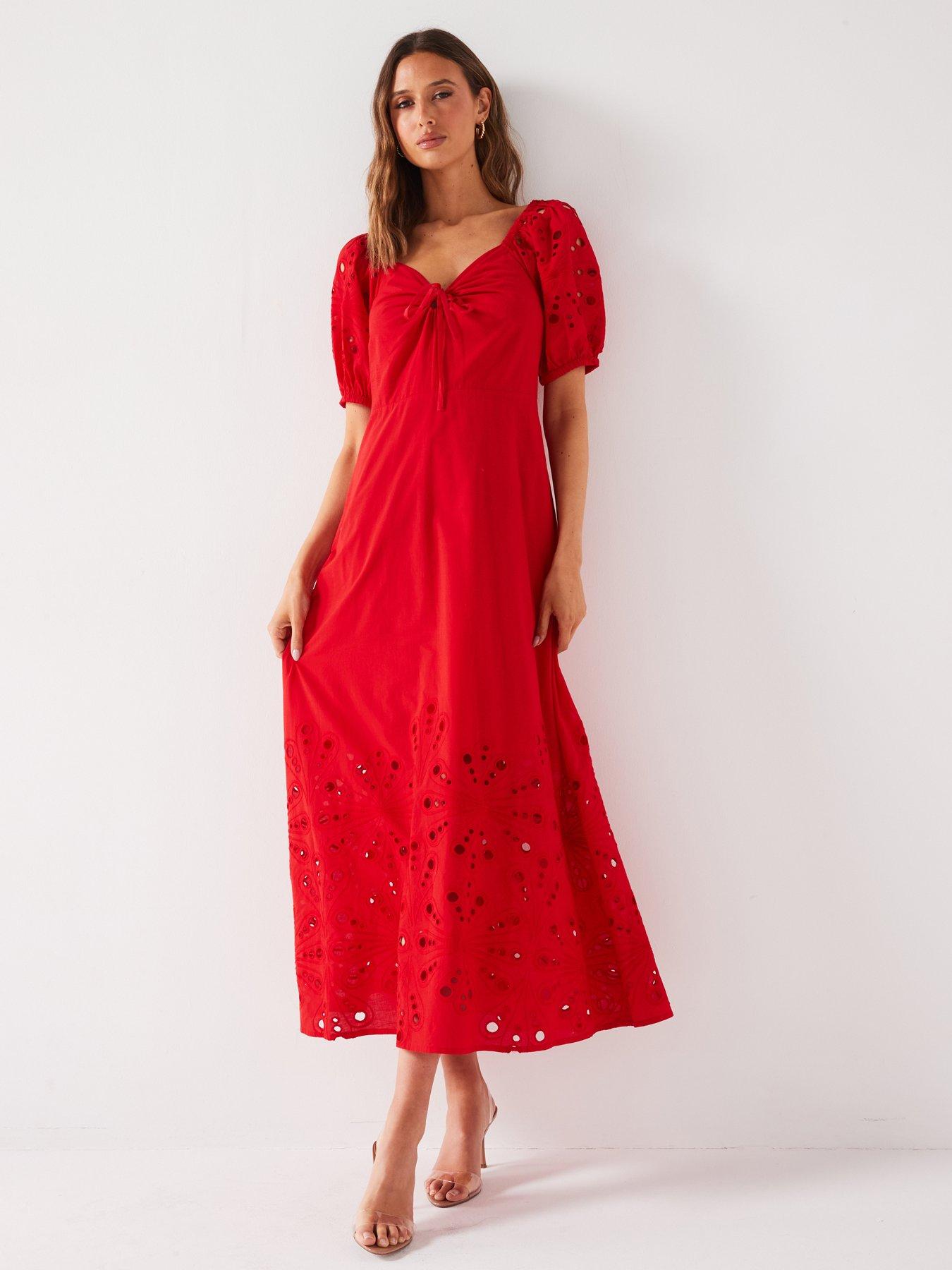 v-by-very-broderie-cotton-midi-dress-redback