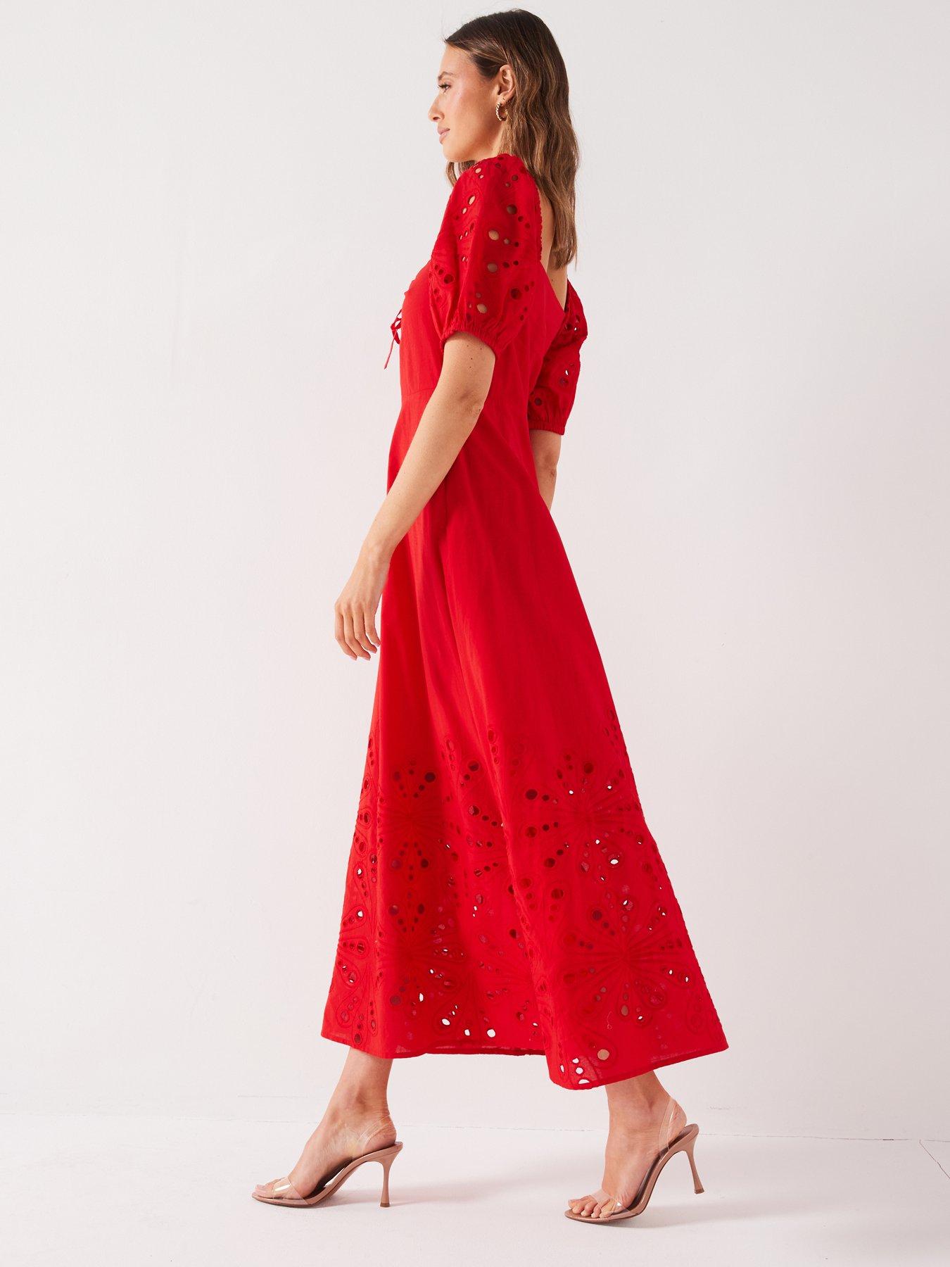 v-by-very-broderie-cotton-midi-dress-reddetail