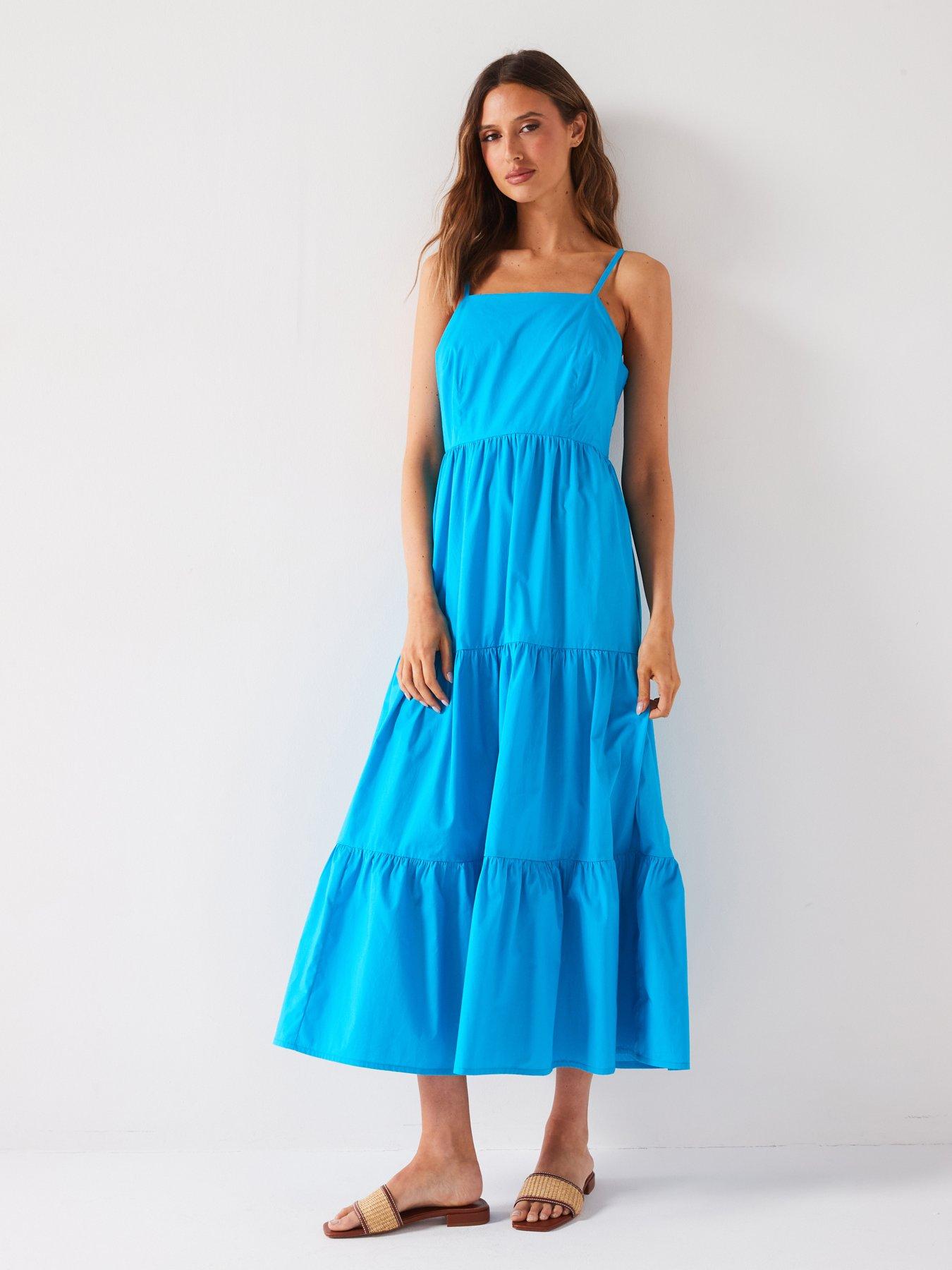 v-by-very-strappy-cotton-tiered-midaxi-dress-blue