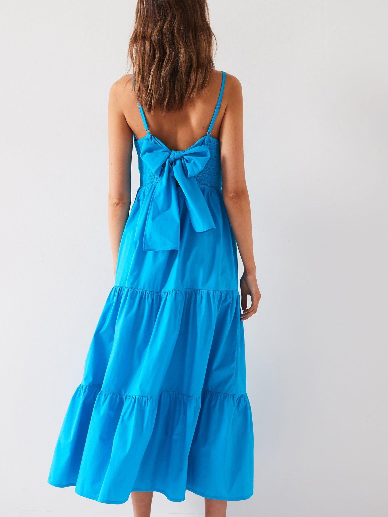 v-by-very-strappy-cotton-tiered-midaxi-dress-bluedetail