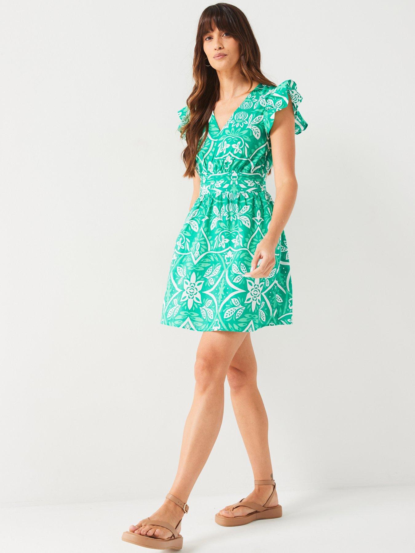 v-by-very-v-neck-cotton-mini-dress-greenback