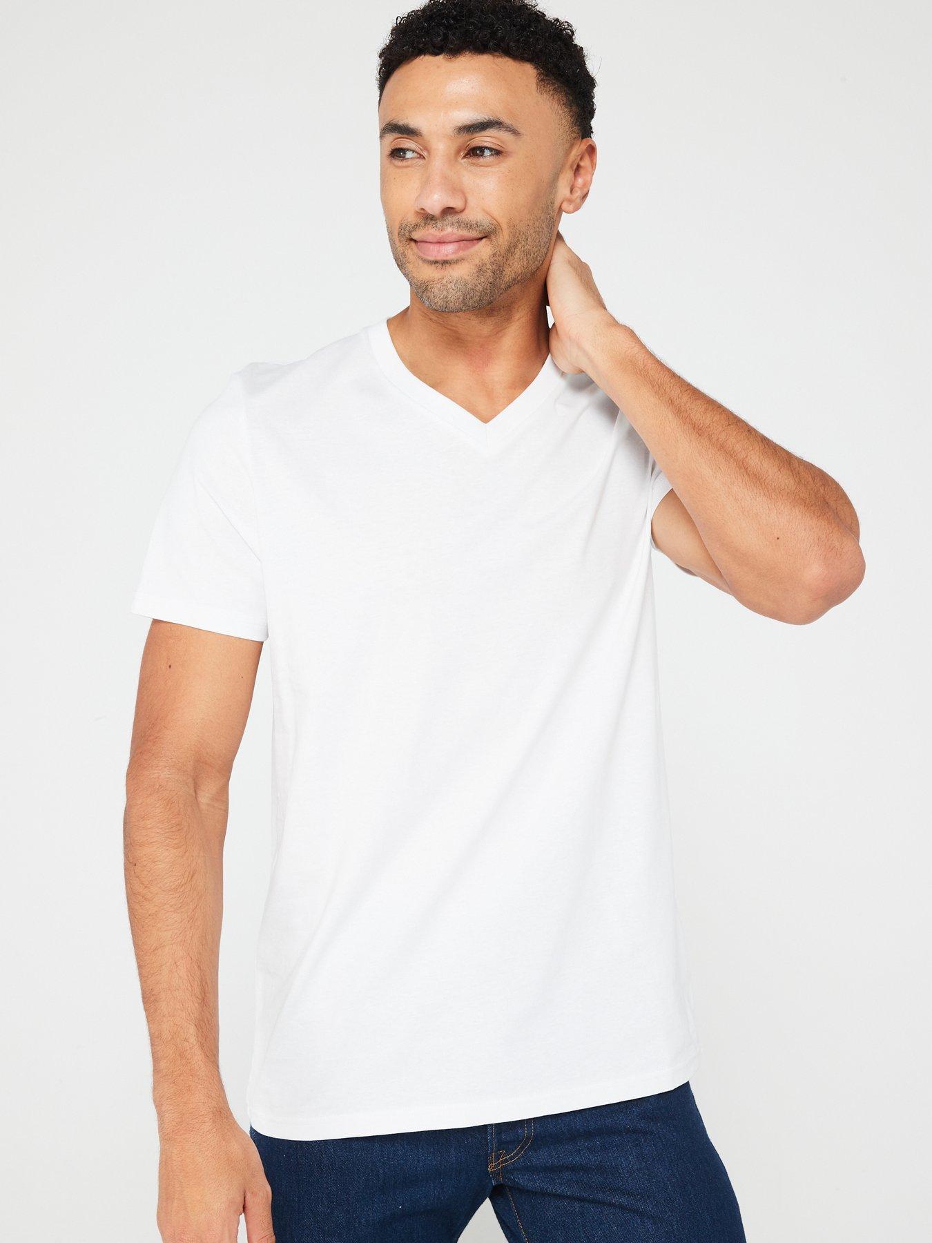 everyday-mensnbspessential-v-neck-t-shirt-whiteoutfit