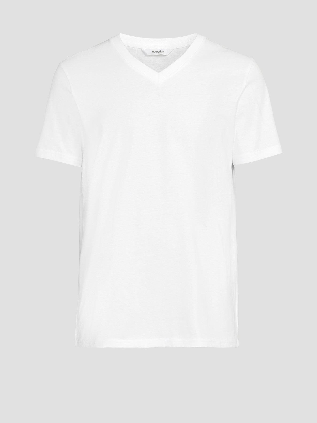 Image 7 of 7 of The Very Collection Pure Cotton Essentials V-neck T-shirt - White