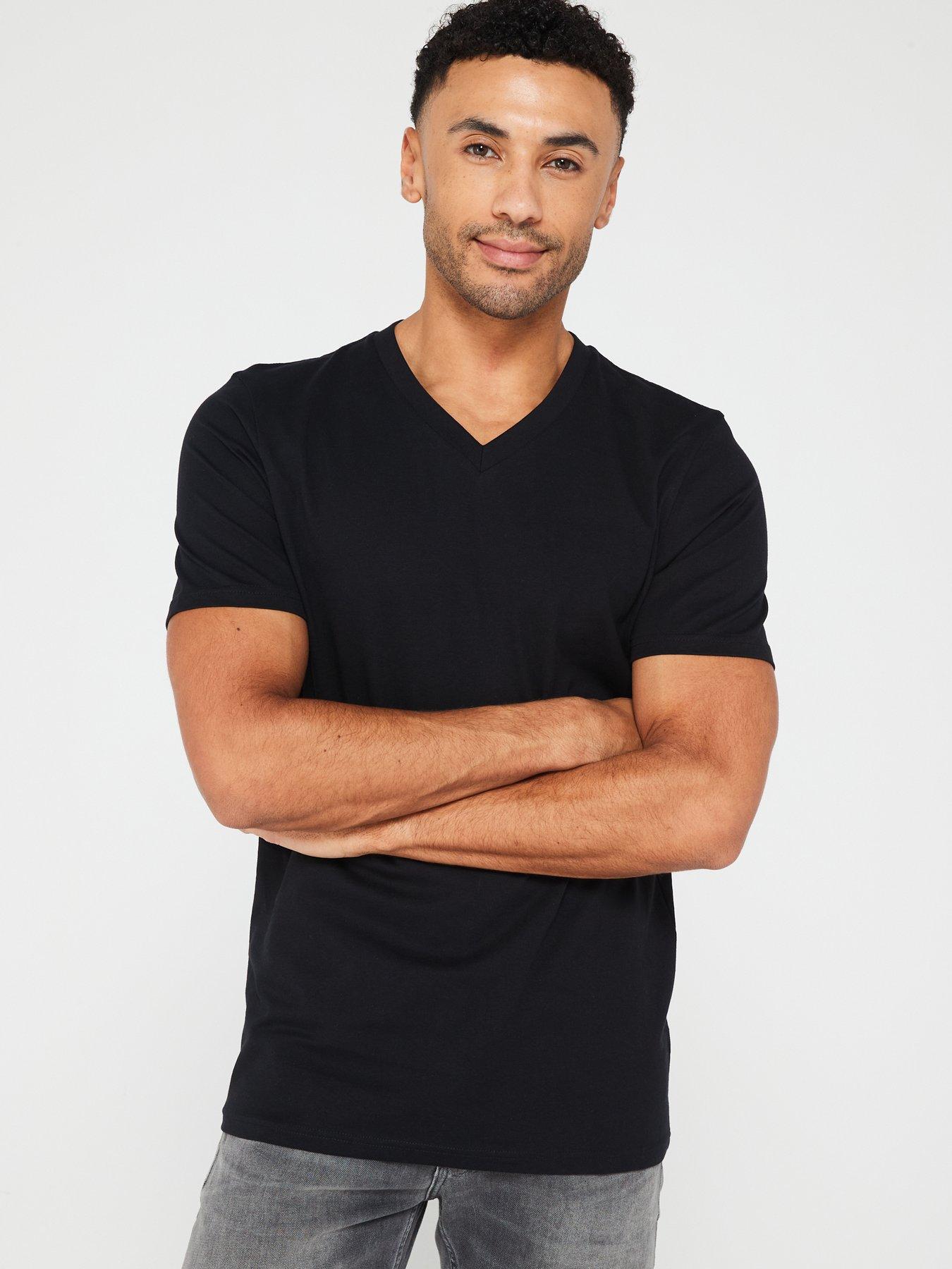 everyday-mensnbspessential-v-neck-t-shirt-blackoutfit