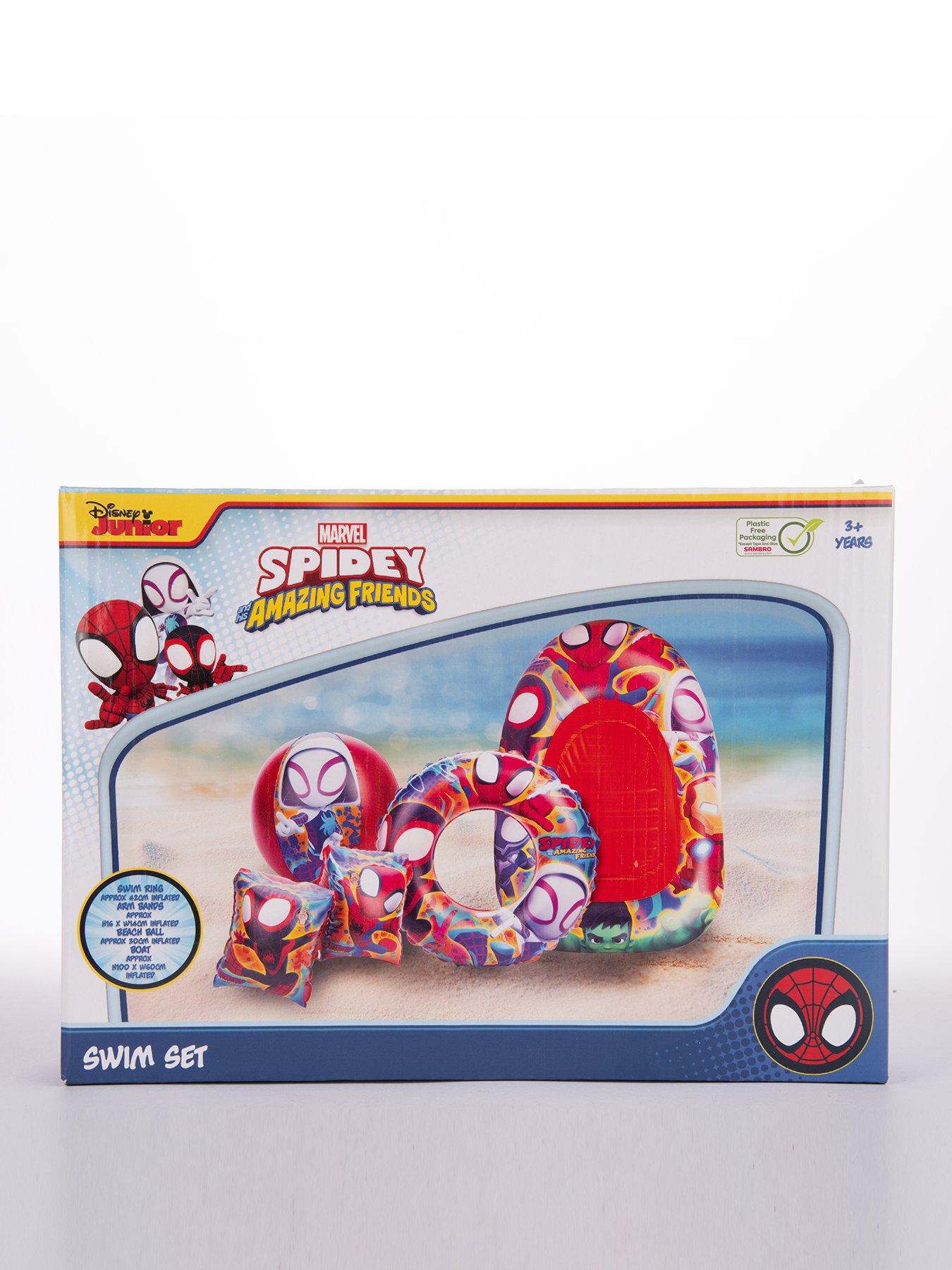 Image 1 of 4 of Spiderman Spidey and Friends Swim Set in Box with Inflatable Boat
