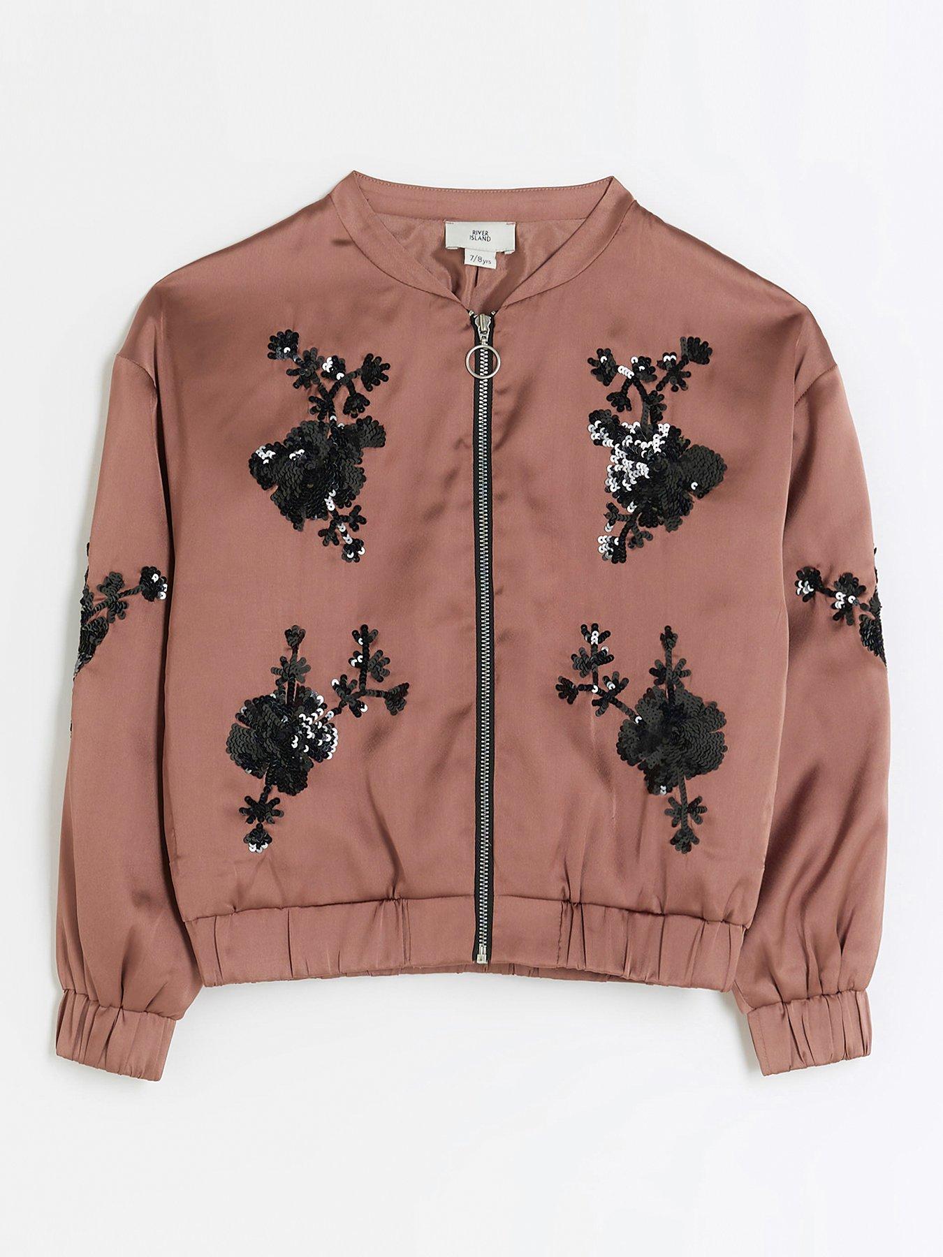 River island red bomber hot sale jacket