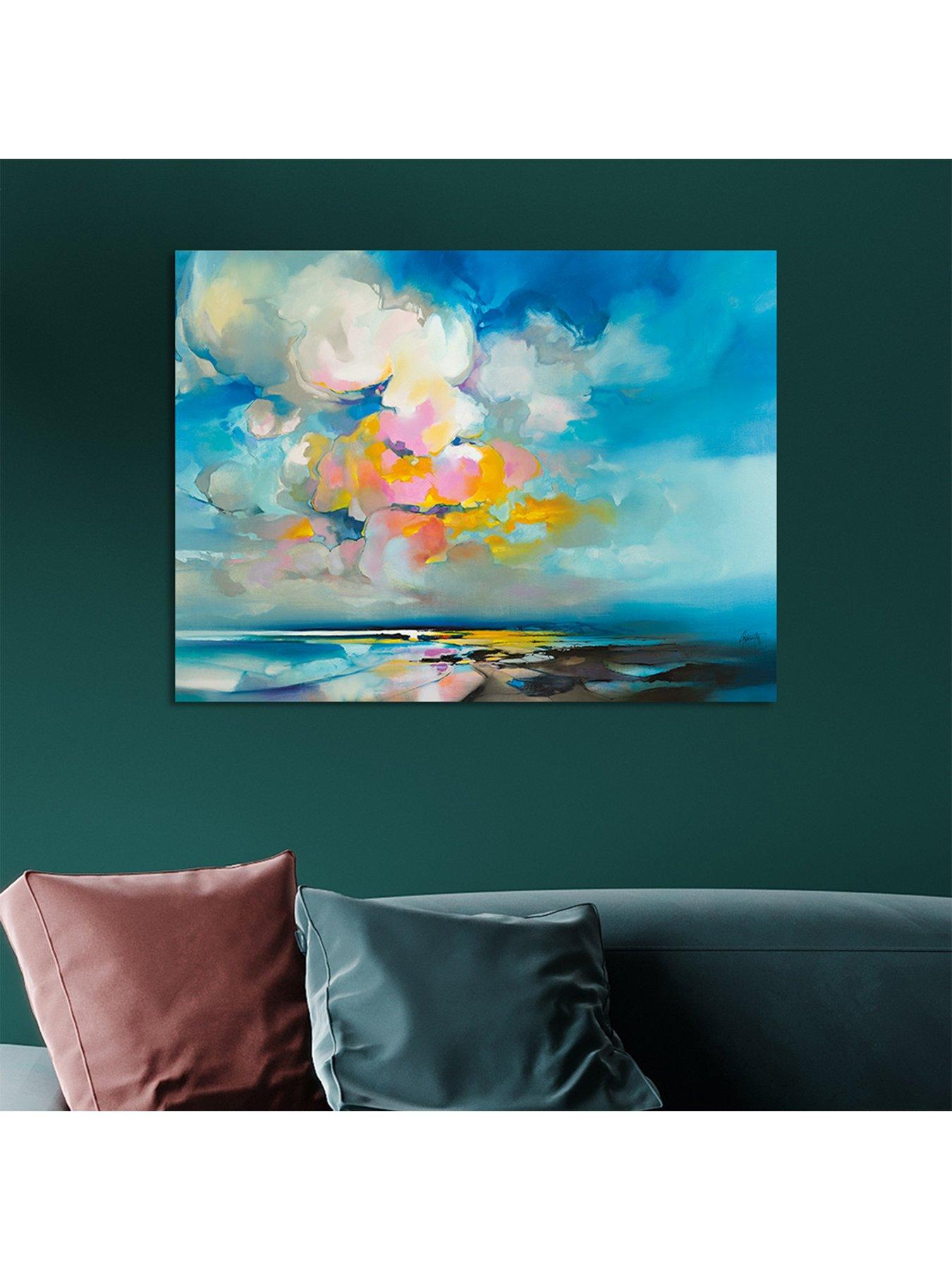 Image 1 of 2 of The Art Group Jura Blue Canvas Art Print