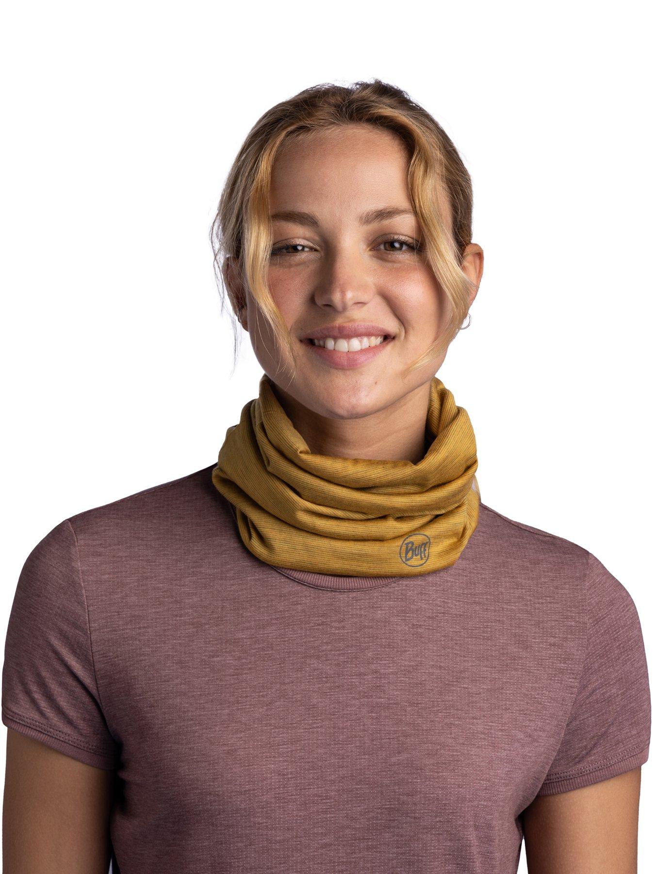 buff-adults-unisex-merino-lightweight-neckwarmer-mustardstillFront