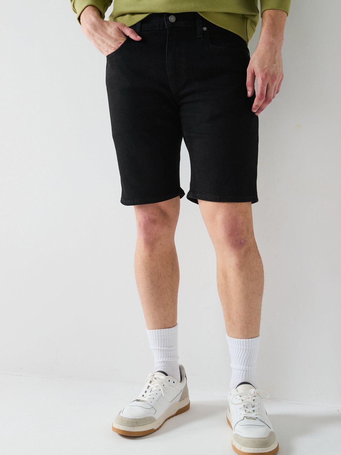 levis-405-standard-straight-fit-denim-shorts-black