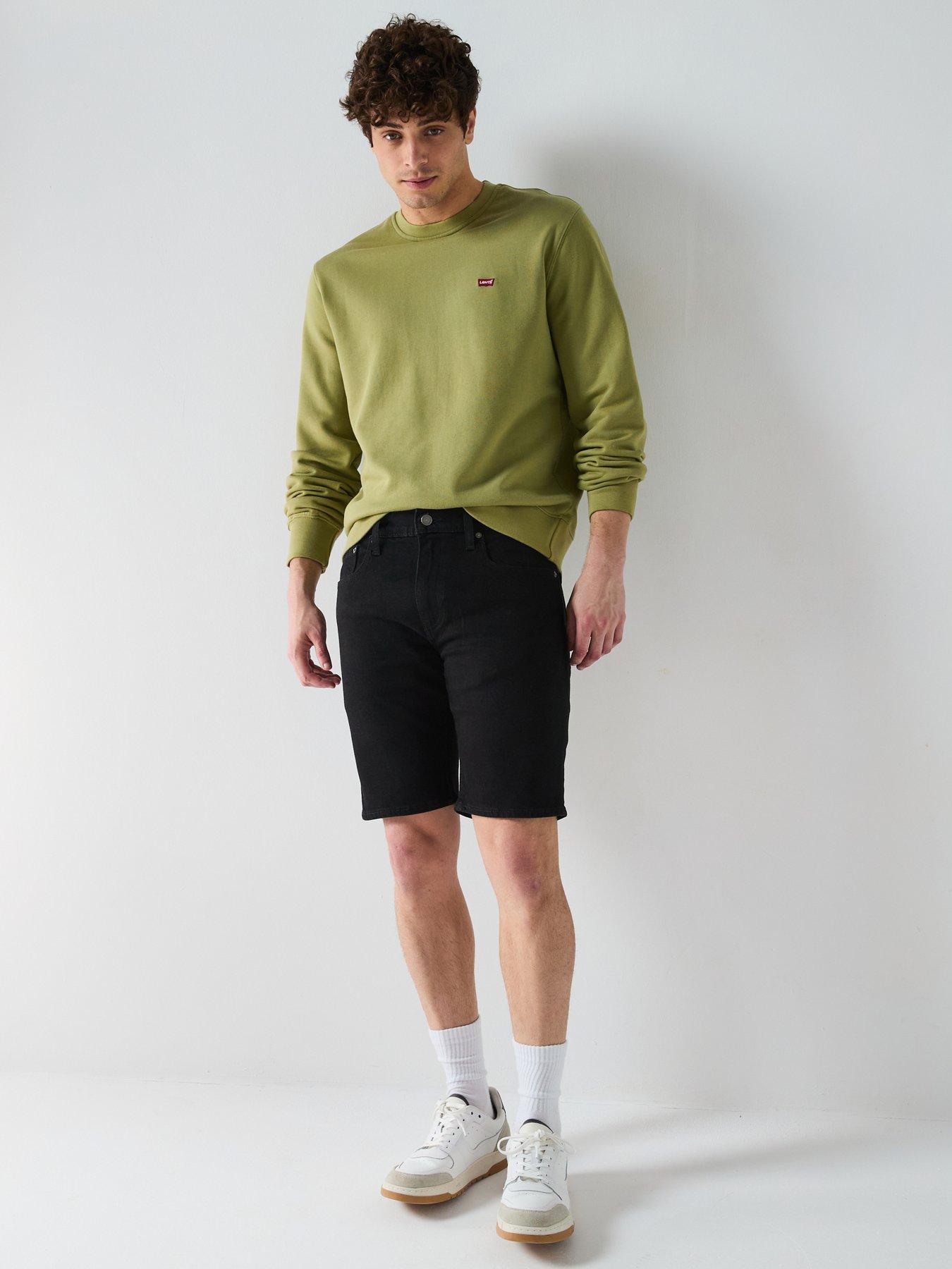 Image 3 of 6 of Levi's 405 Standard Straight Fit Denim Shorts - Black