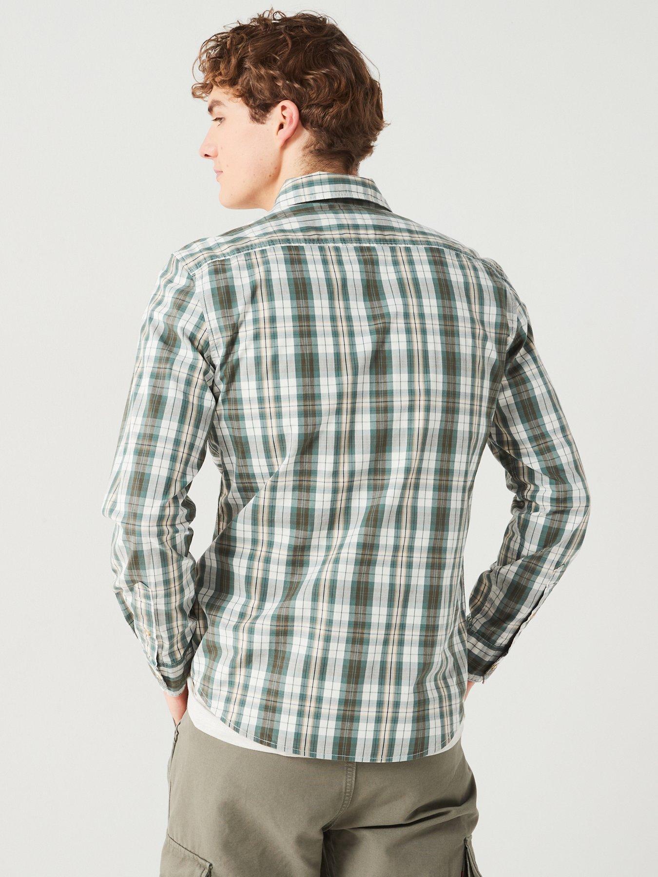 levis-long-sleeve-housemark-slim-fit-check-shirt-khakistillFront