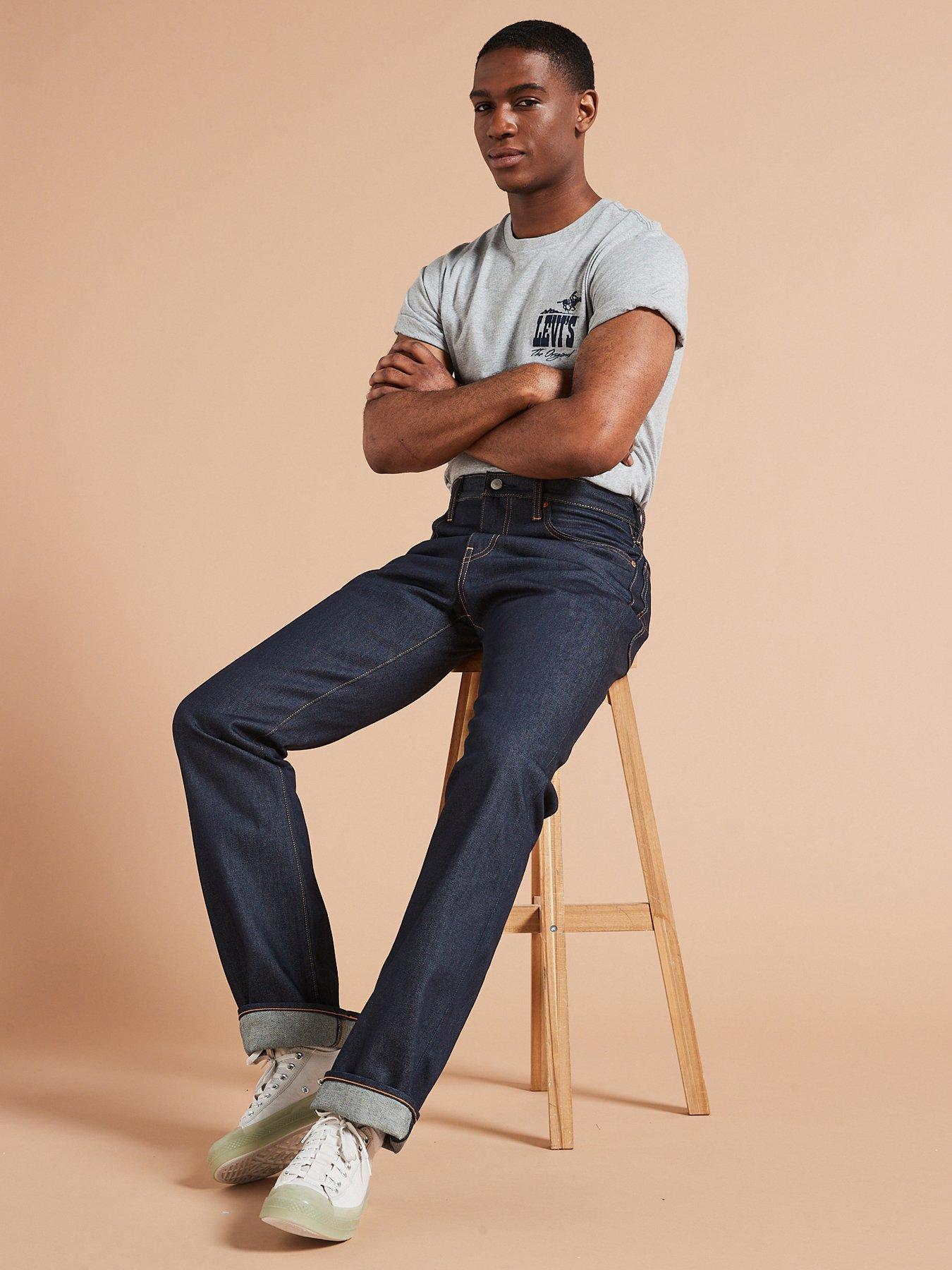 Image 1 of 6 of Levi's 517 Straight Bootcut Jeans - Make It Yours - Dark Blue