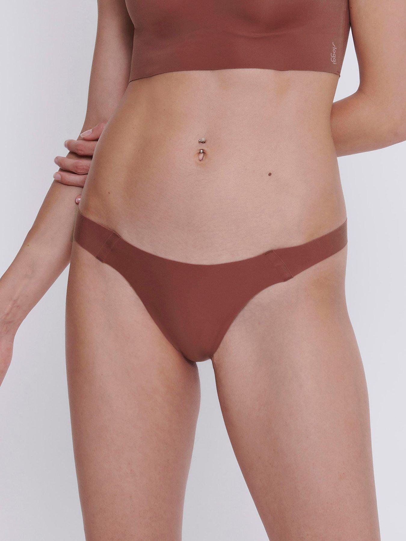 Image 3 of 5 of Sloggi Sloggi ZERO Feel 2.0 Tiny Tanga Briefs - Burnt Henna Brown