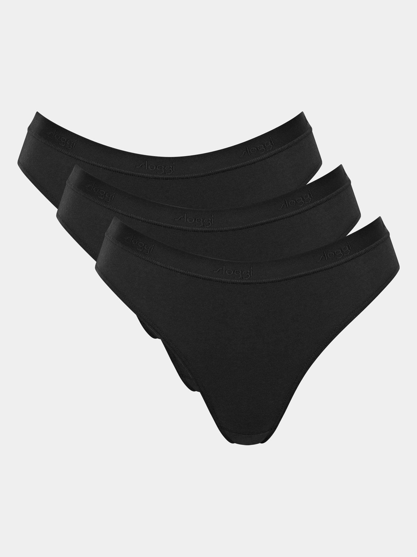 Sloggi sloggi GO Casual High Leg 3 Pack Briefs - Black