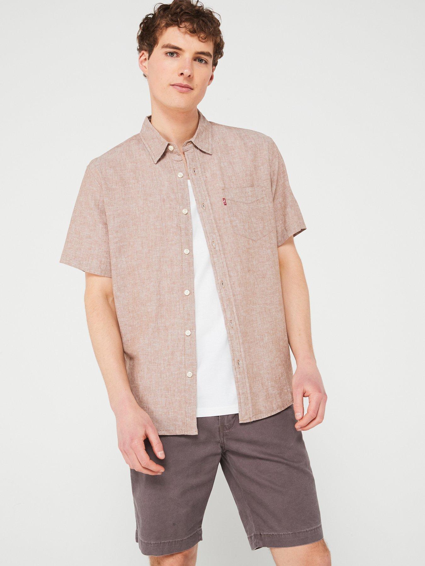 levis-short-sleeve-regular-fit-pocket-shirt-khaki