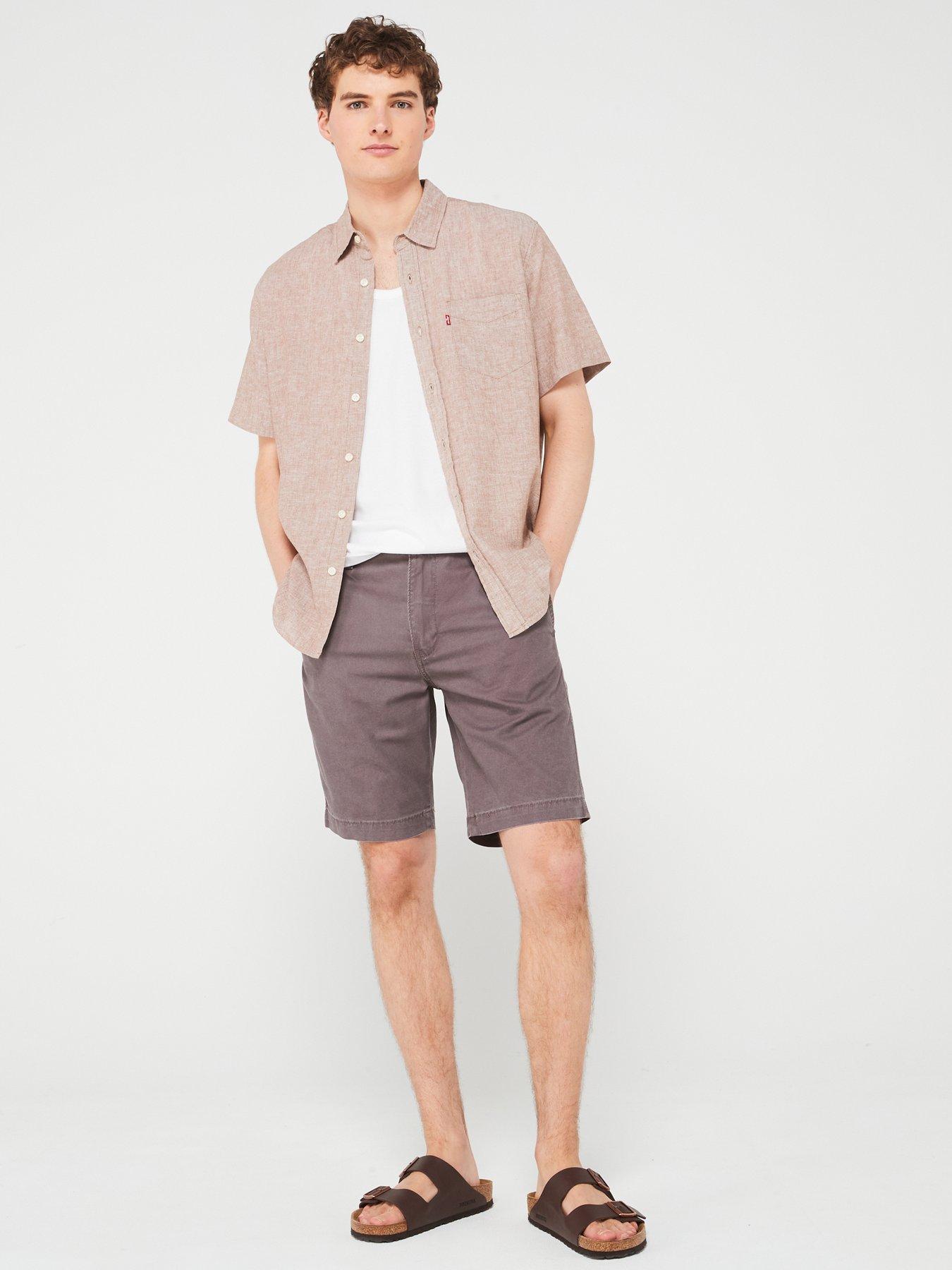 levis-short-sleeve-regular-fit-pocket-shirt-khakiback