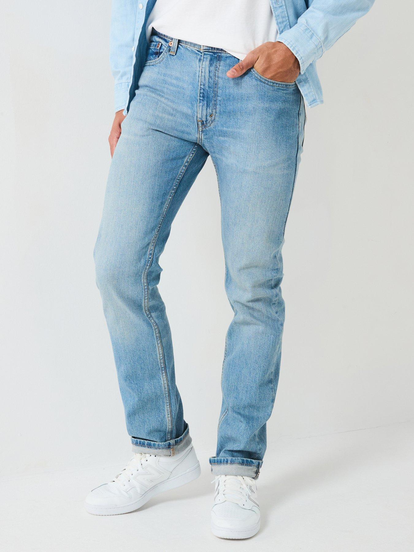 undefined 513 Slim Straight Fit Jeans - Worn To Ride - Light Blue