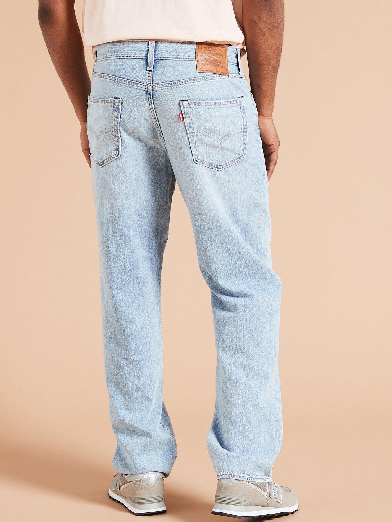 Levi's light wash jeans mens discount