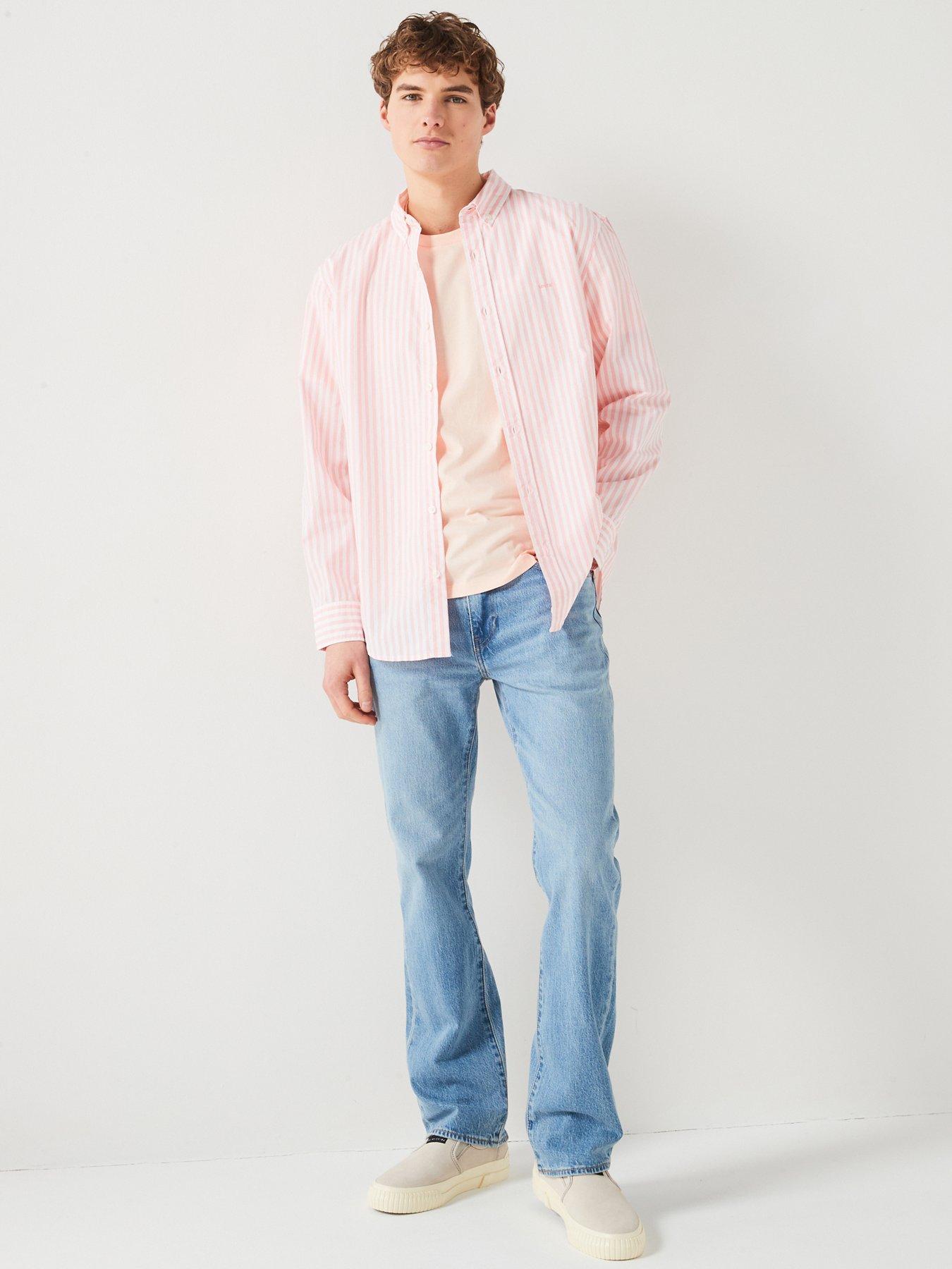 levis-long-sleeve-button-down-stripe-shirt-light-pinkback