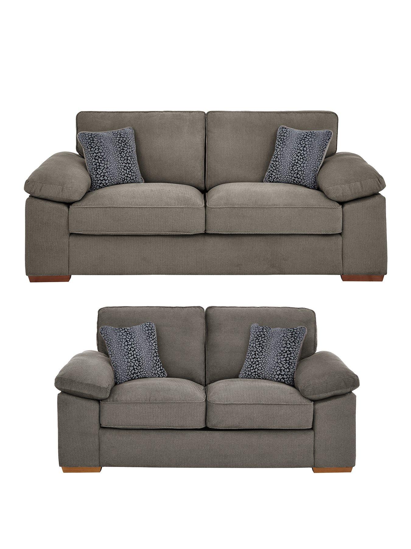 Very Home Dexter 3 Seater + 2 Seater Sofa Set (Buy and SAVE!) - Charcoal - Made to Order in the UK
