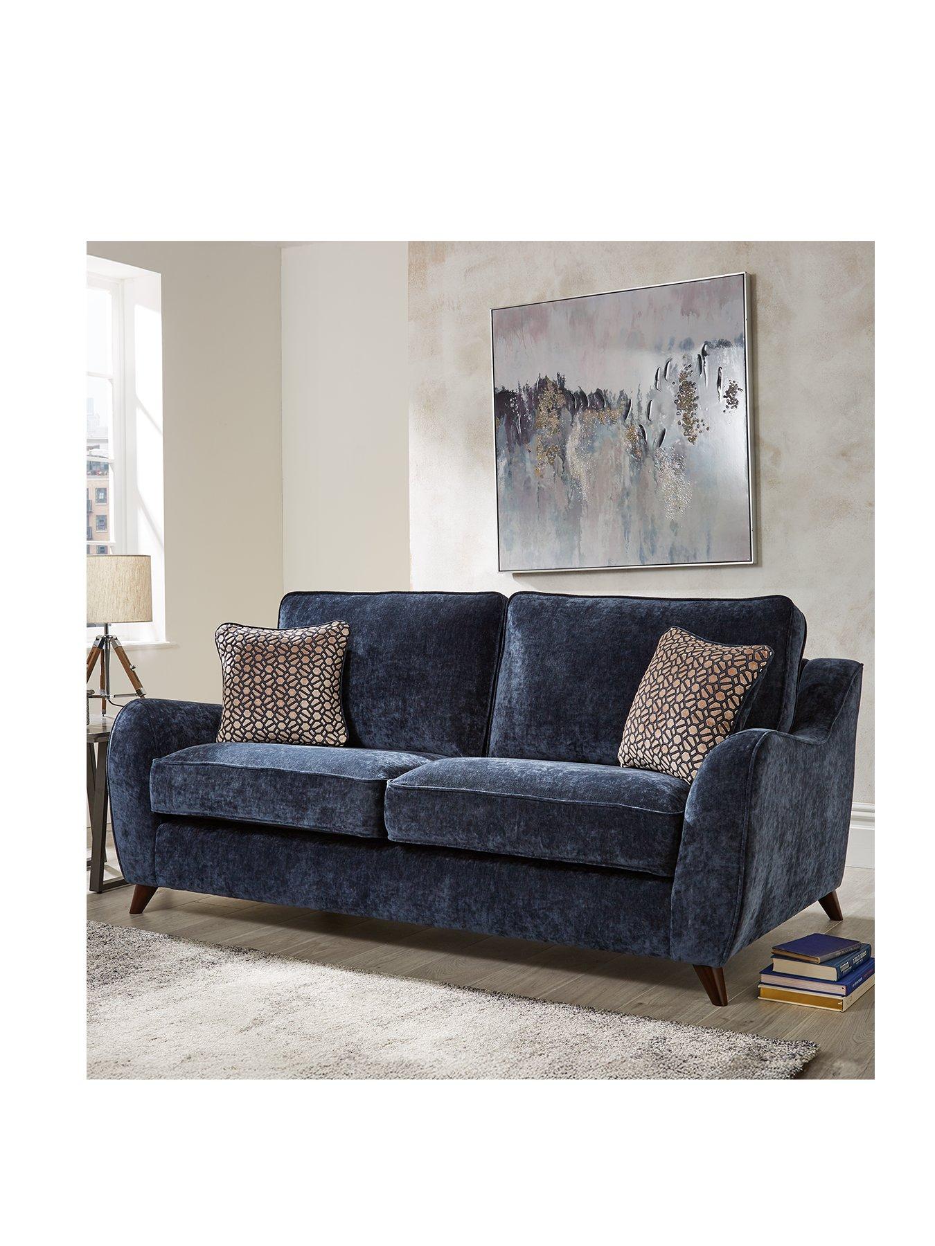 Image of Very Home Verity 3 Seater + 2 Seater Sofa Set (Buy and SAVE!) - Navy