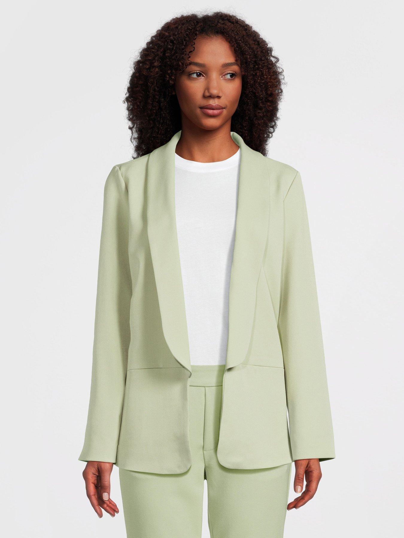 vila-tailored-blazer-green