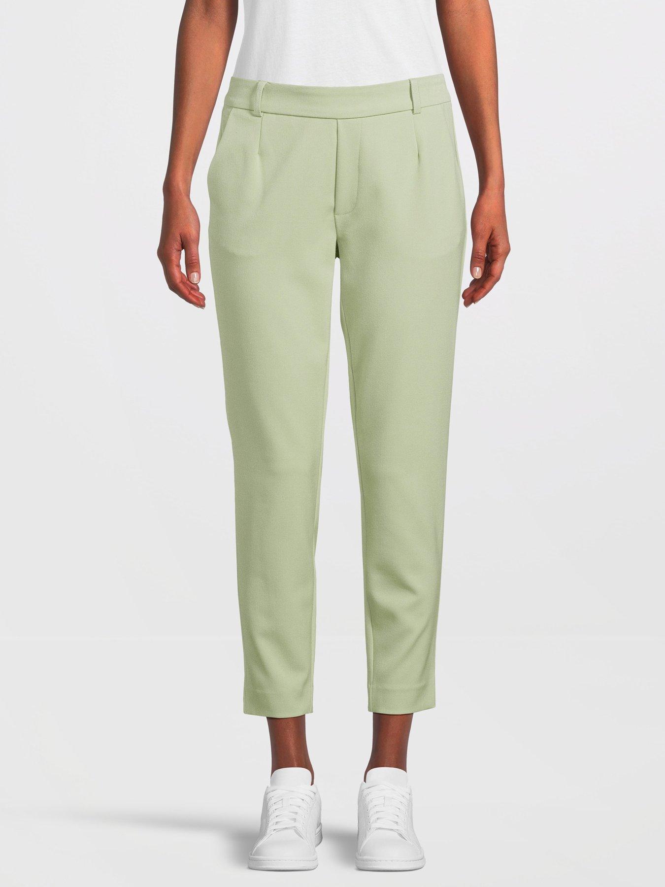 vila-high-waist-tailored-trousers-green