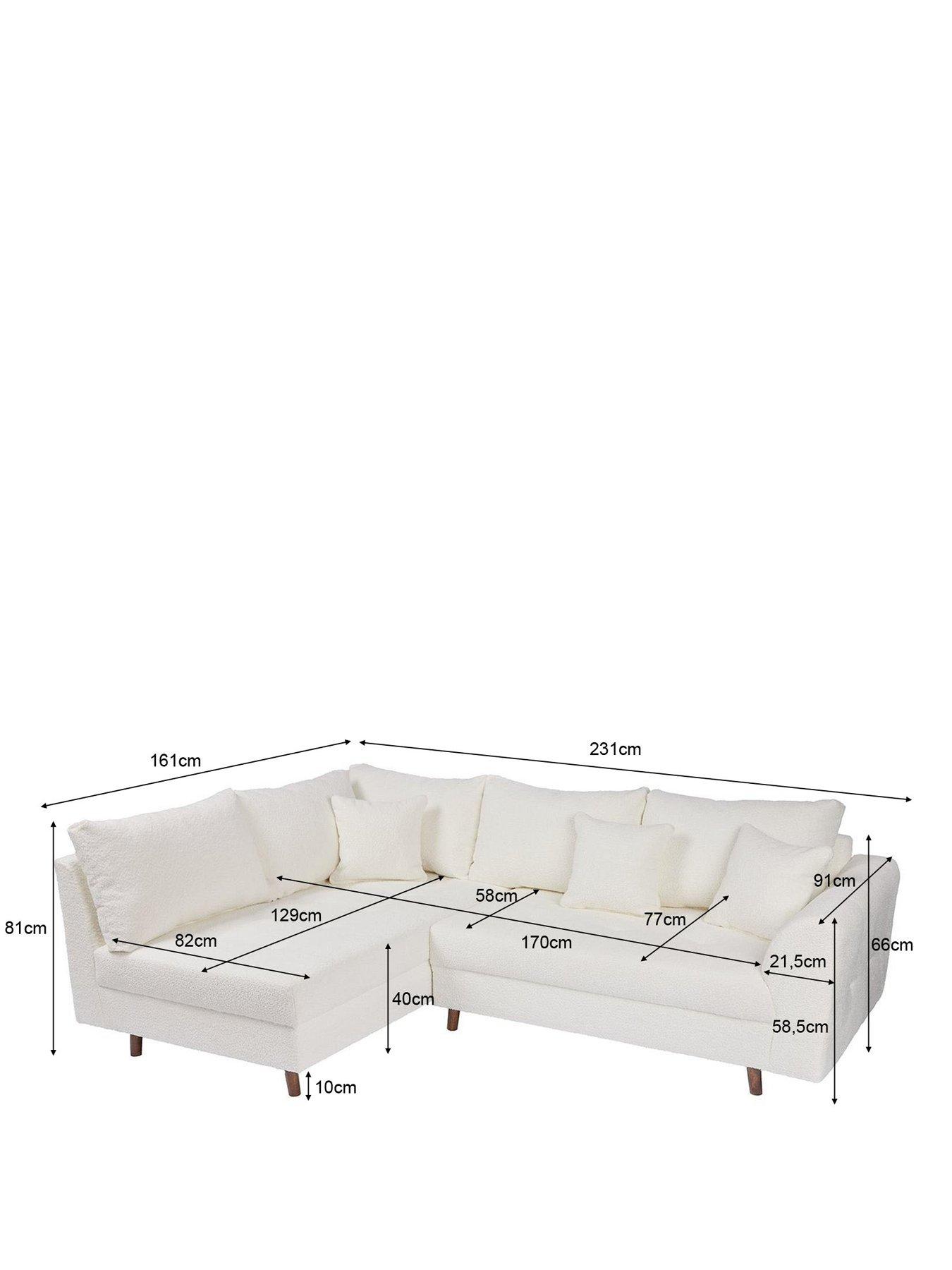 Image 7 of 7 of The Very Collection Rune&nbsp;Fabric Left Hand Corner&nbsp;Sofa - Cream - FSC&reg; Certified