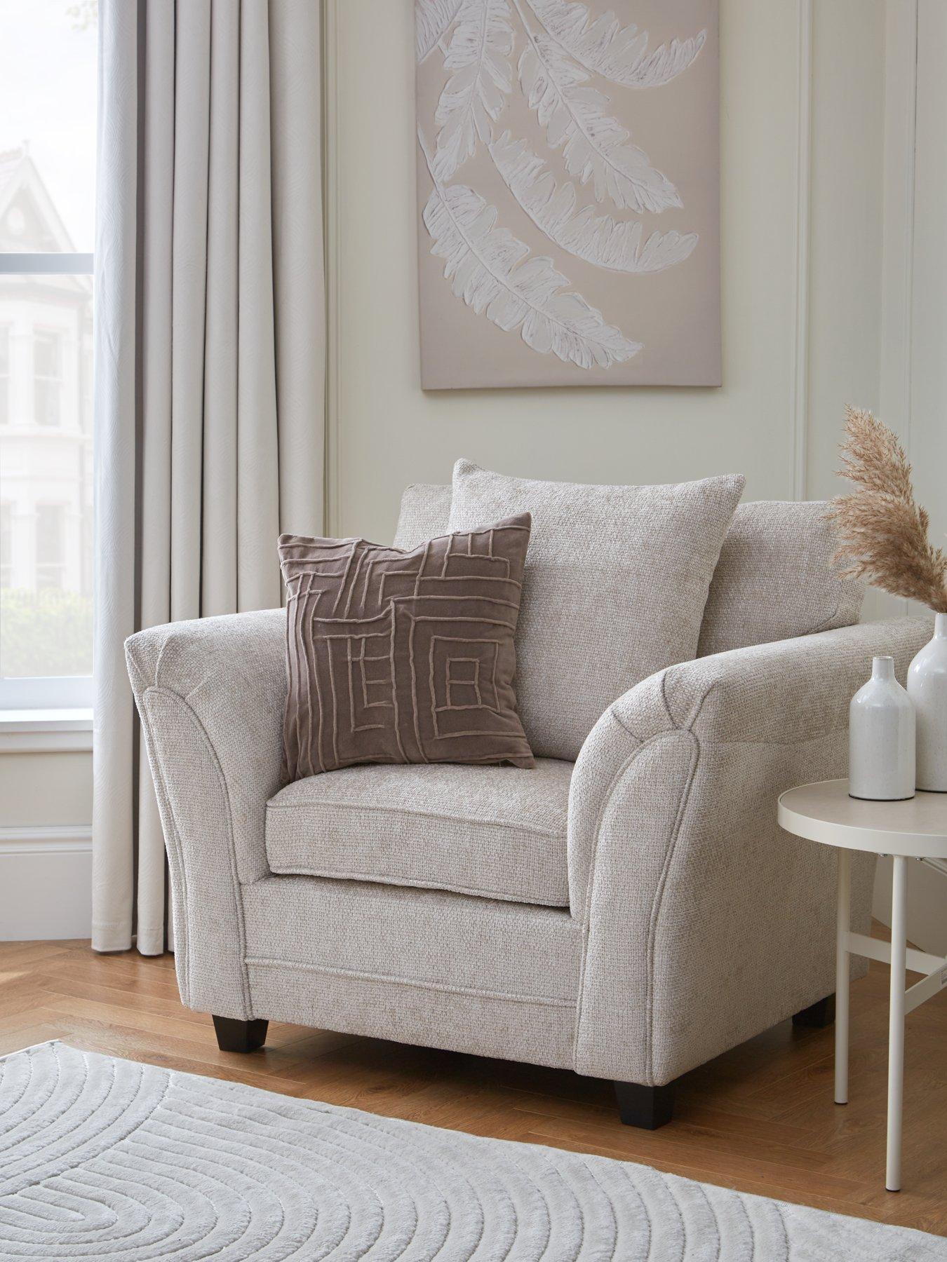 Image 1 of 7 of Very Home Dury Chunky Weave Armchair - Natural - FSC&reg; Certified